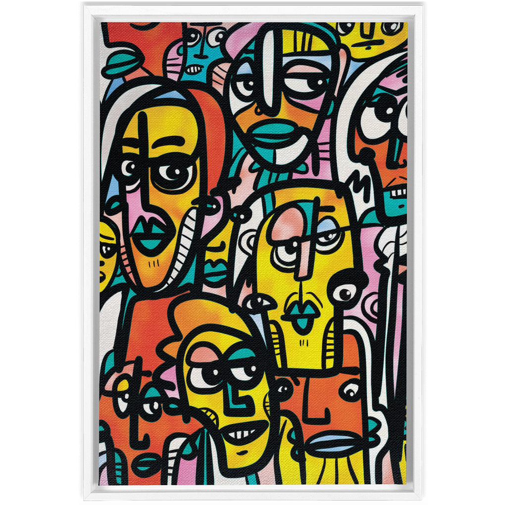 Alone In A Crowd | 20 x 30 | Framed Canvas Wraps - MichaelVargas.Art