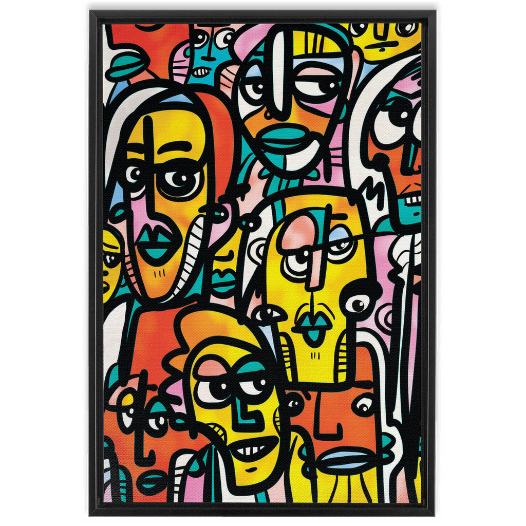 Alone In A Crowd | 20 x 30 | Framed Canvas Wraps - MichaelVargas.Art