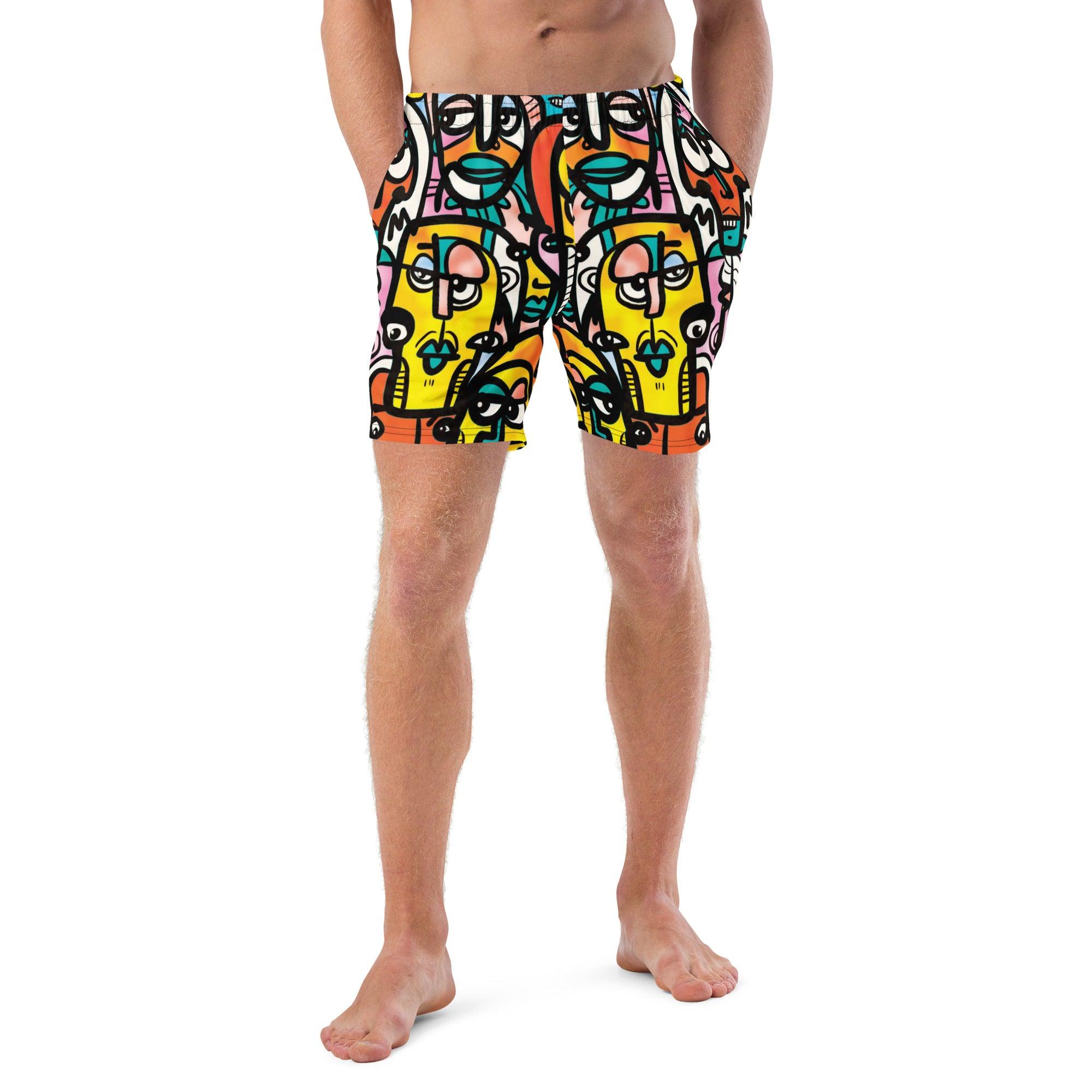 Alone in A Crowd | Men's Swim Trunks - MichaelVargas.Art