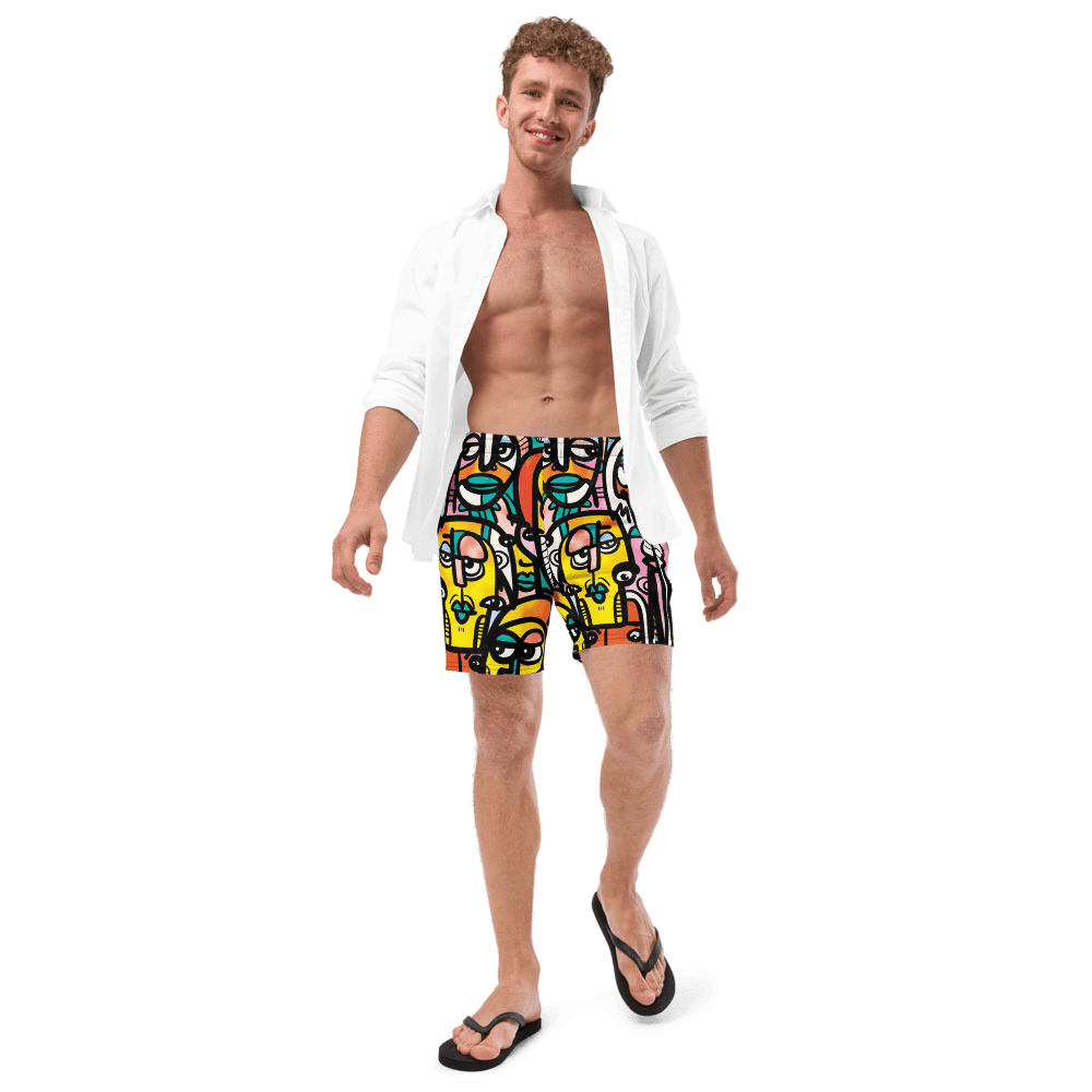 Alone in A Crowd | Men's Swim Trunks - MichaelVargas.Art