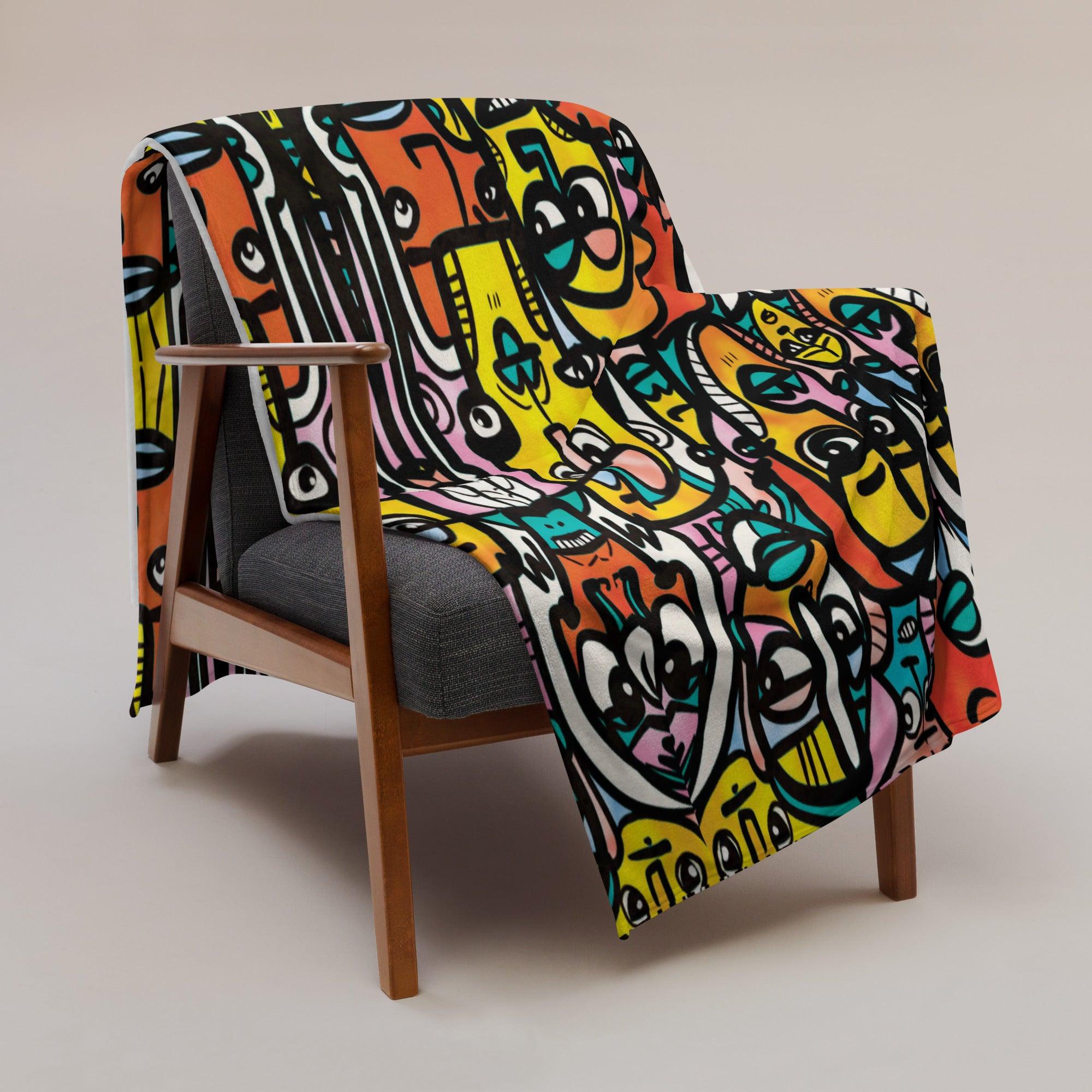 Alone In A Crowd | Throw Blanket - MichaelVargas.Art