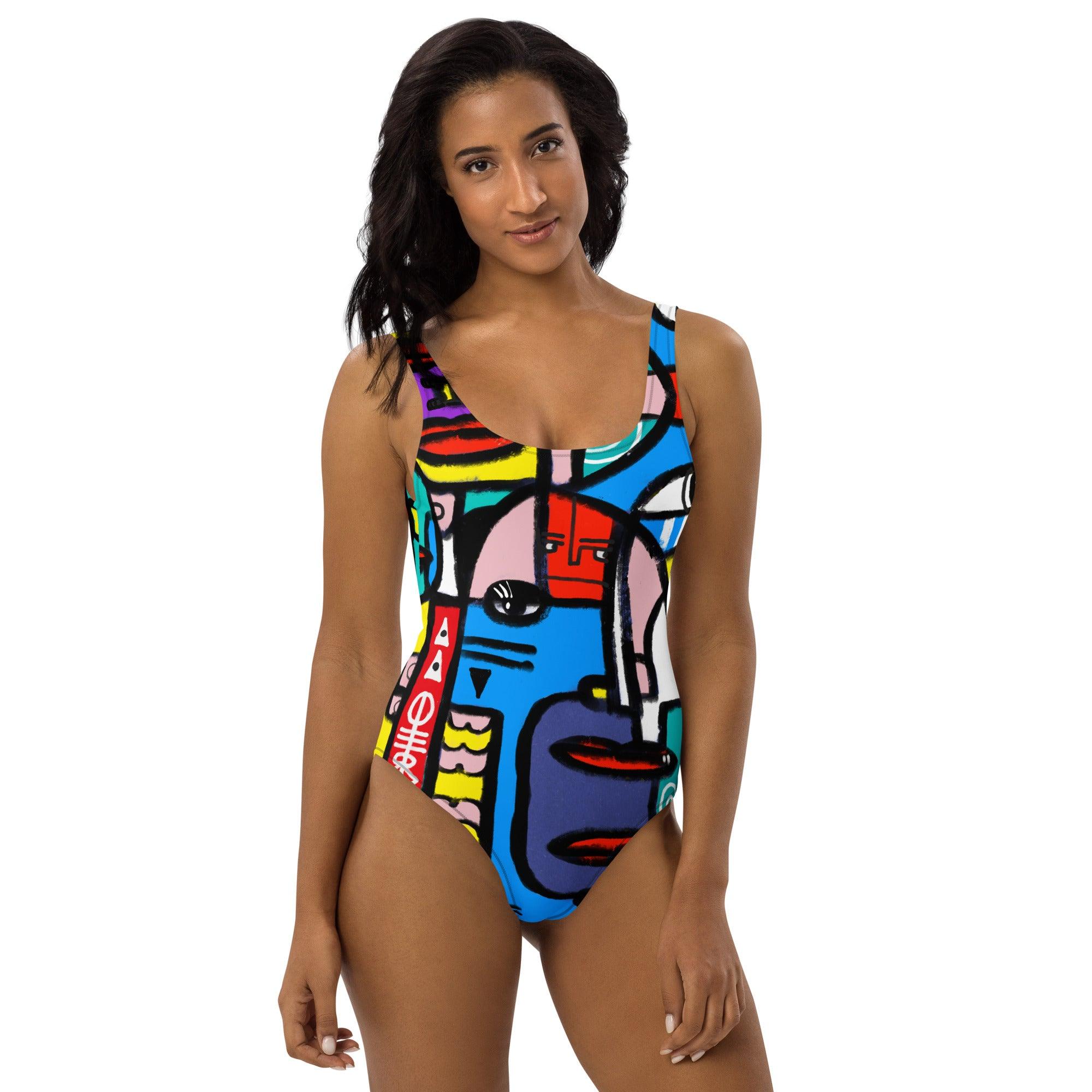 Echo Chambers | One-Piece Swimsuit - MichaelVargas.Art