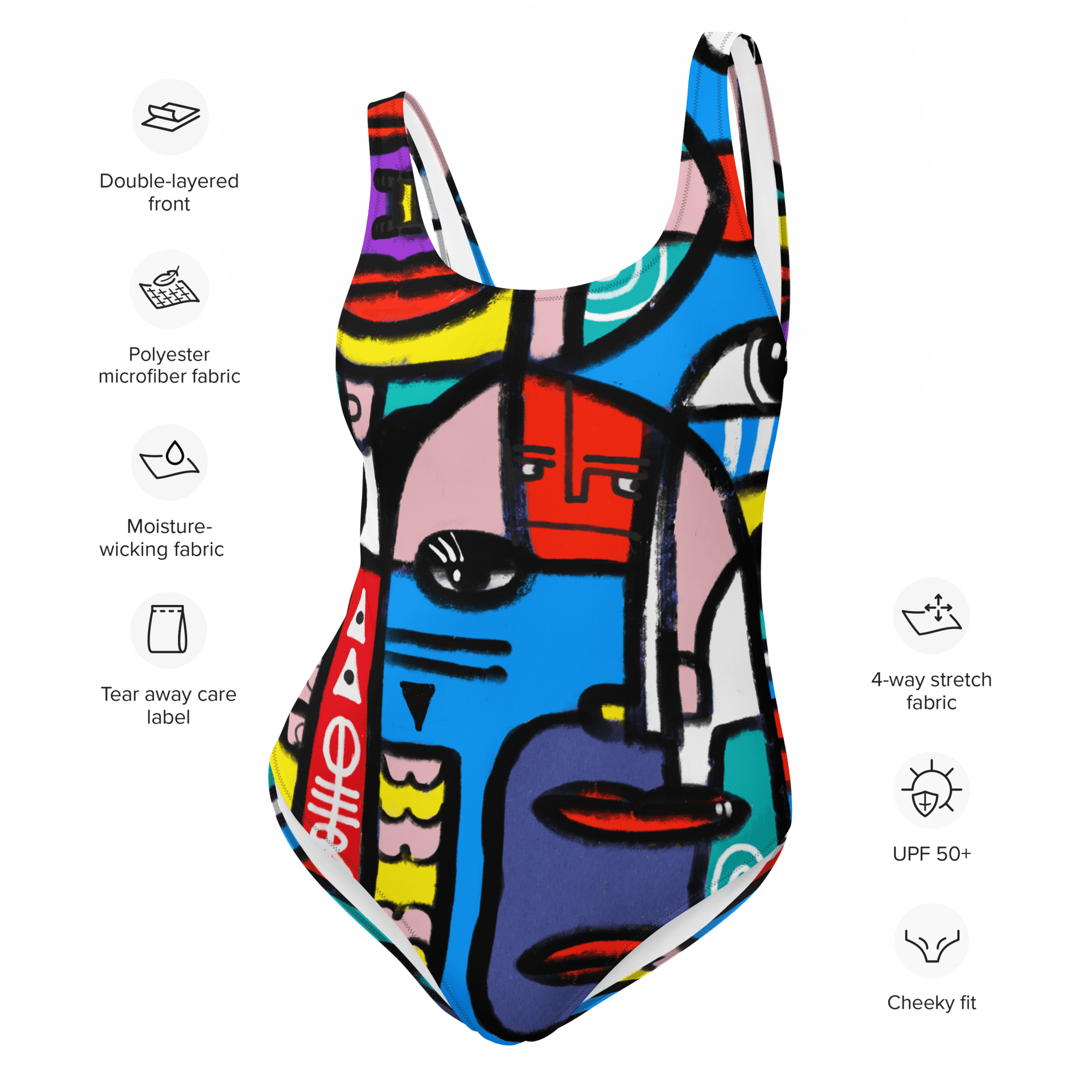 Echo Chambers | One-Piece Swimsuit - MichaelVargas.Art