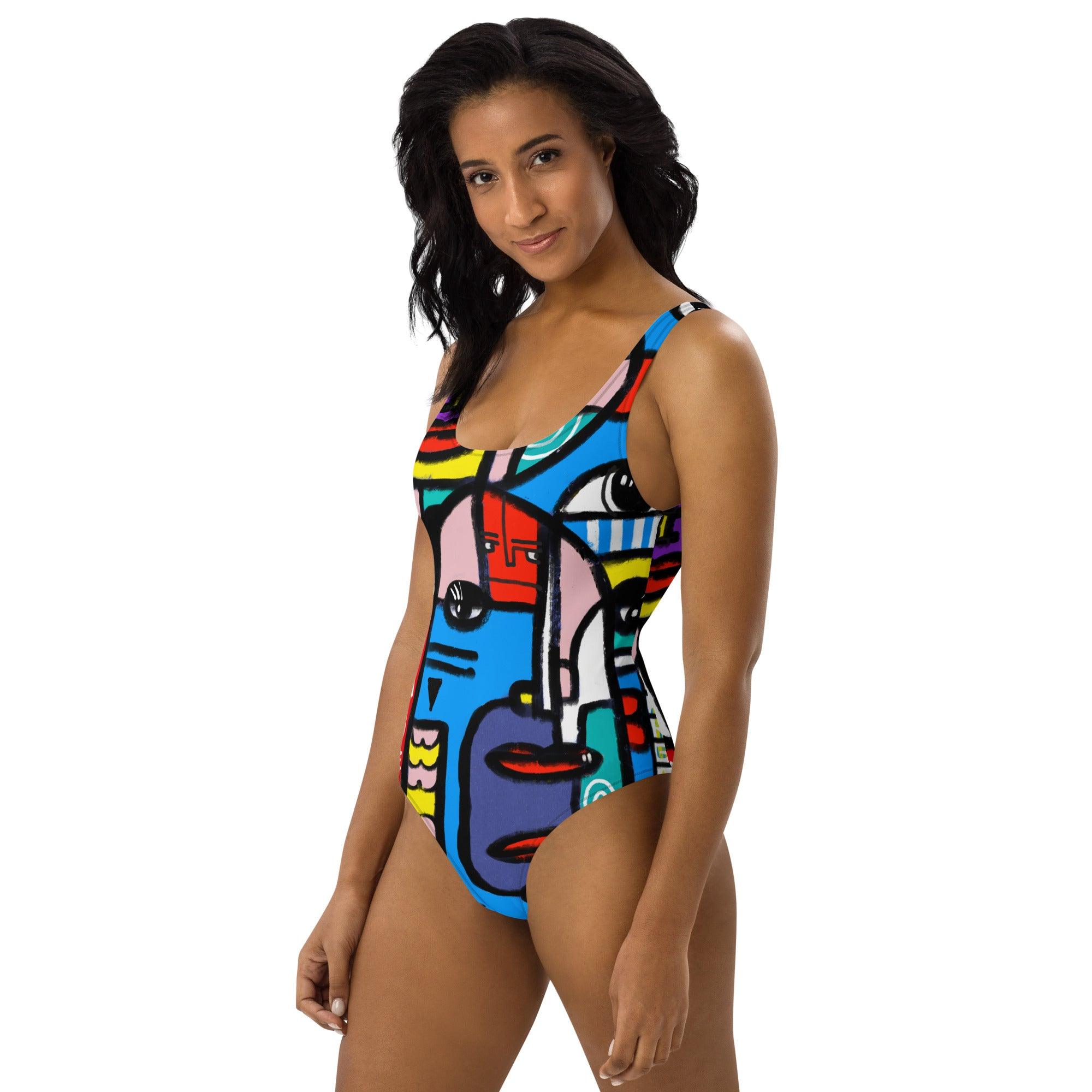 Echo Chambers | One-Piece Swimsuit - MichaelVargas.Art