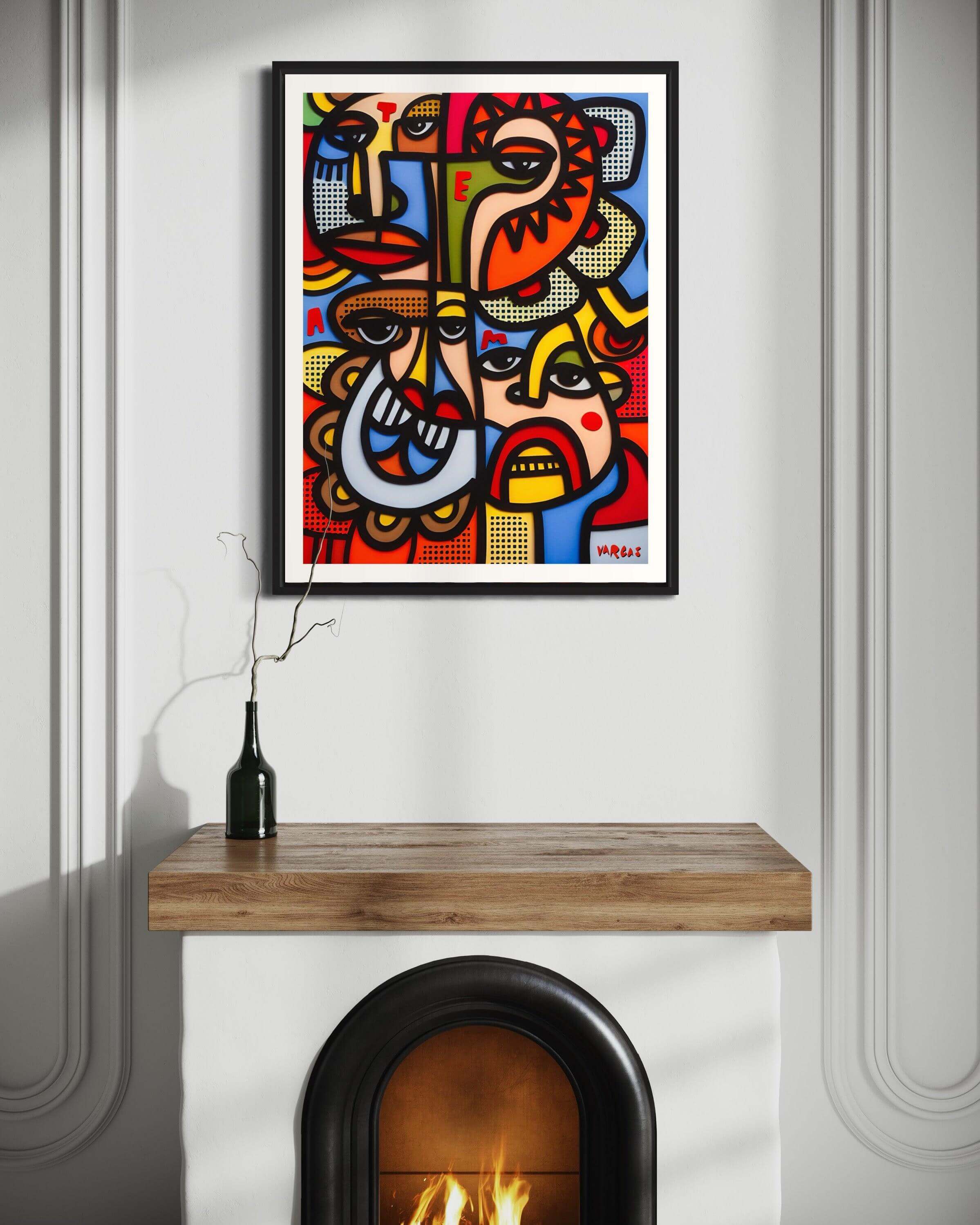 Four Phases of Te Amo | 18 x 24 | Framed Canvas Wraps - MichaelVargas.Art