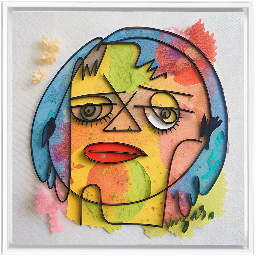 Inner Thoughts | 30 x 30 | Framed Canvas Wraps - MichaelVargas.Art