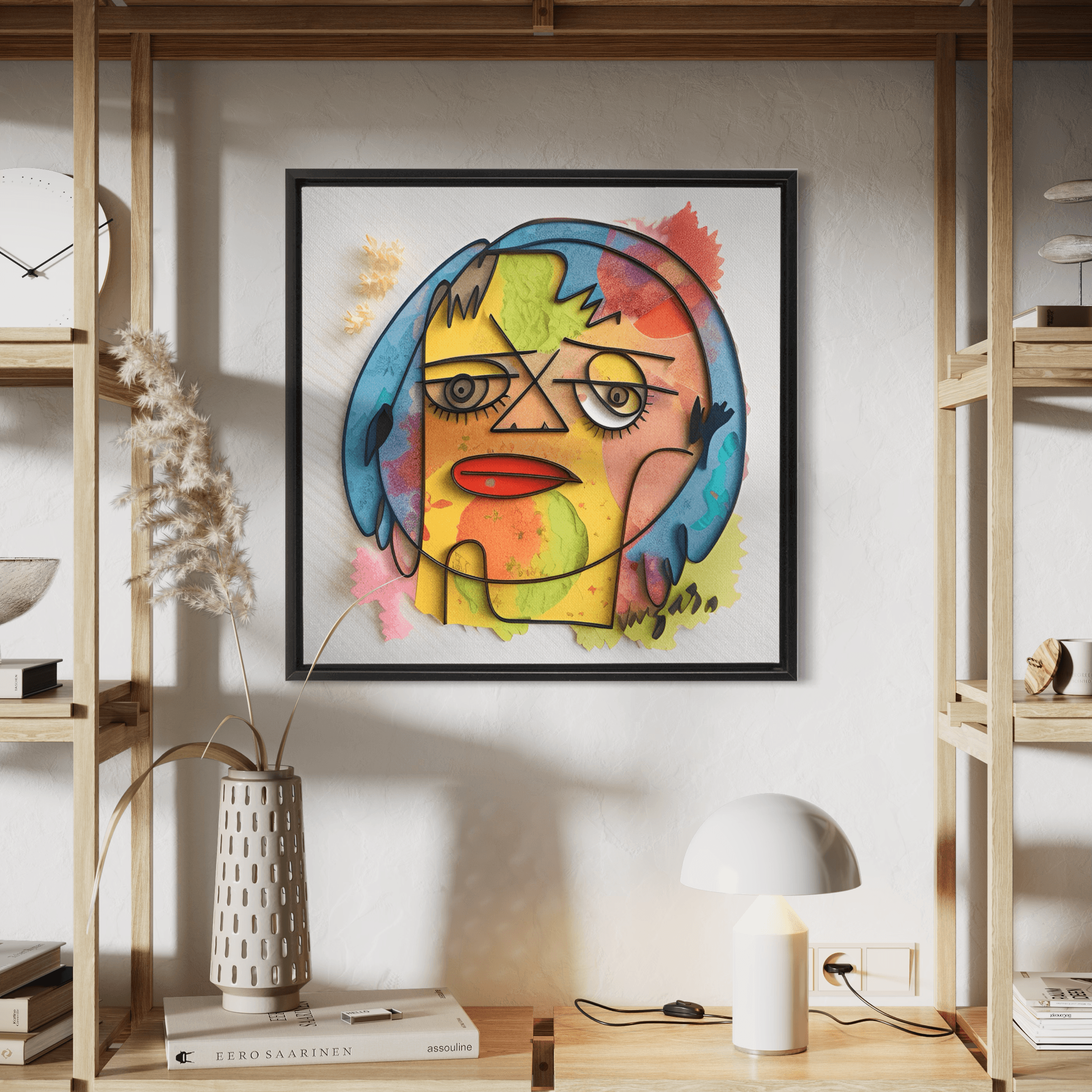 Inner Thoughts | 30 x 30 | Framed Canvas Wraps - MichaelVargas.Art