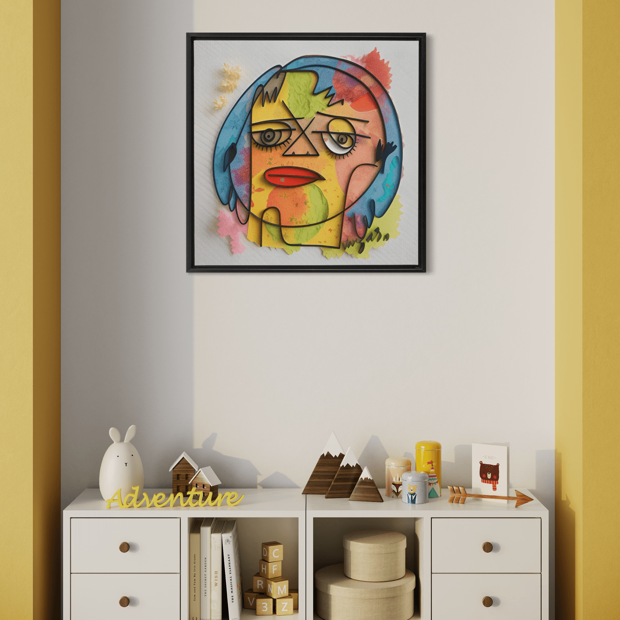 Inner Thoughts | 30 x 30 | Framed Canvas Wraps - MichaelVargas.Art