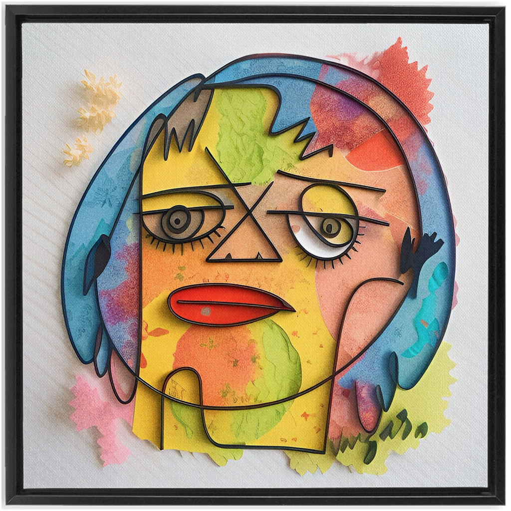 Inner Thoughts | 30 x 30 | Framed Canvas Wraps - MichaelVargas.Art