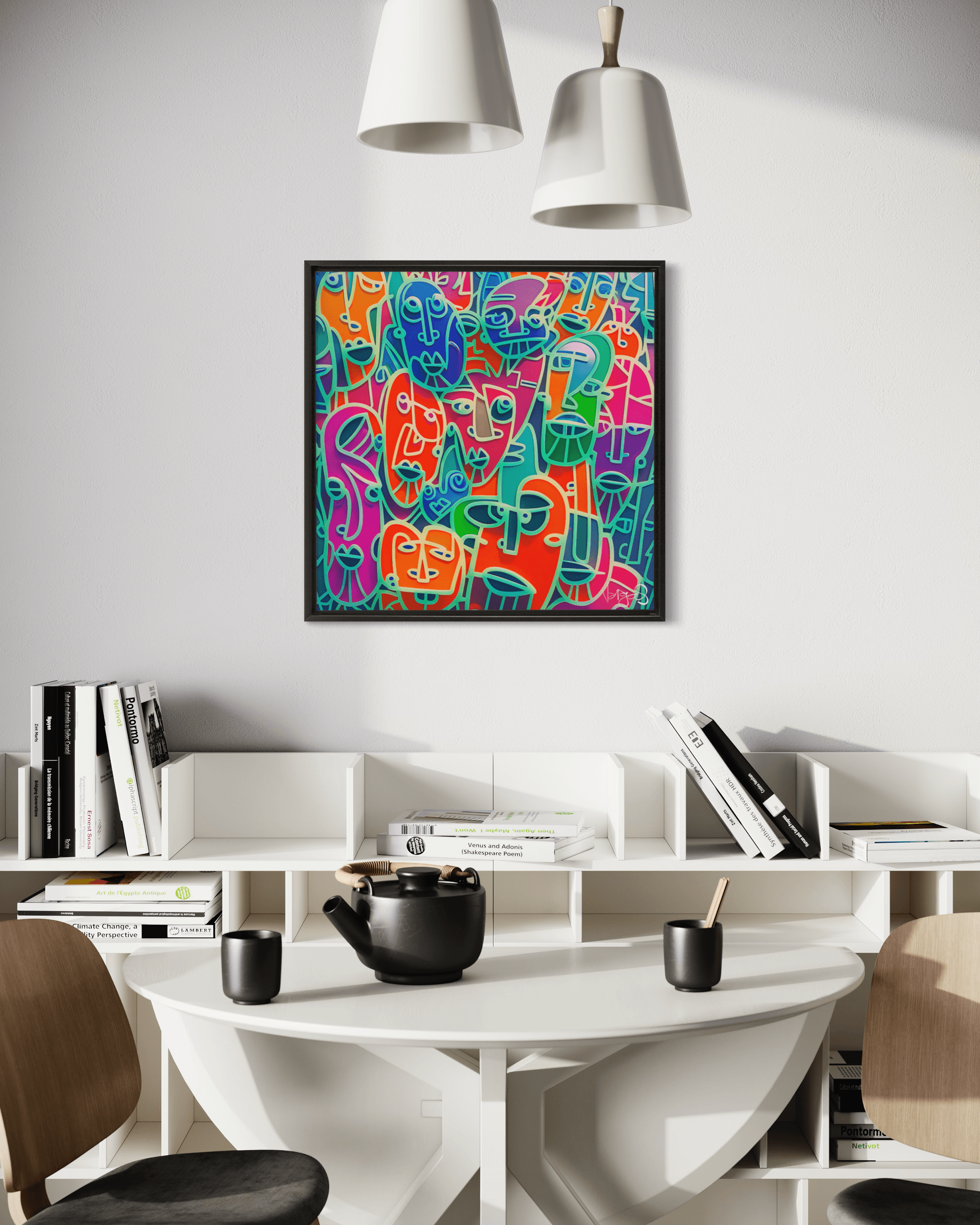 Interconnectedness | 24 x 24 | Framed Canvas Wraps - MichaelVargas.Art