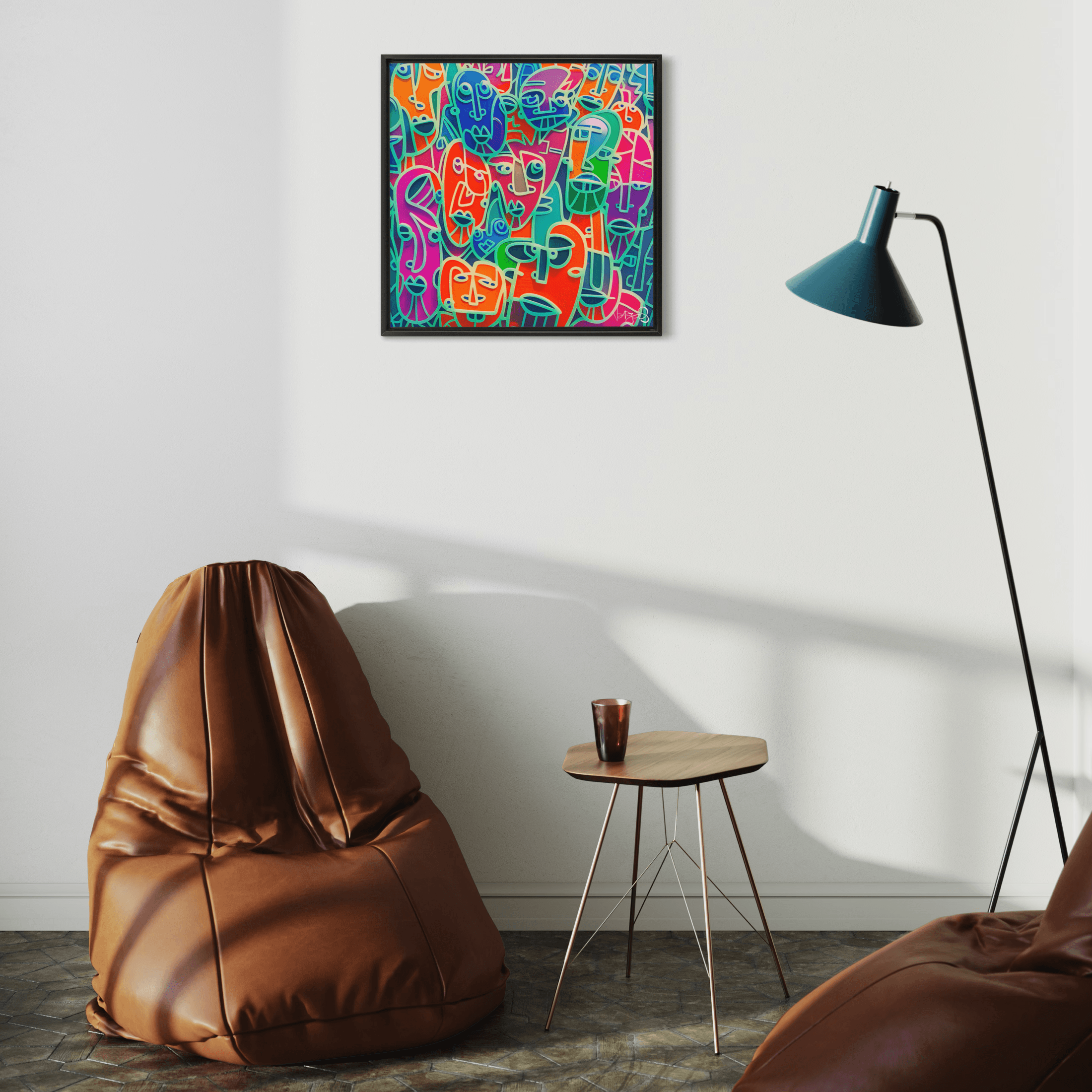 Interconnectedness | 24 x 24 | Framed Canvas Wraps - MichaelVargas.Art