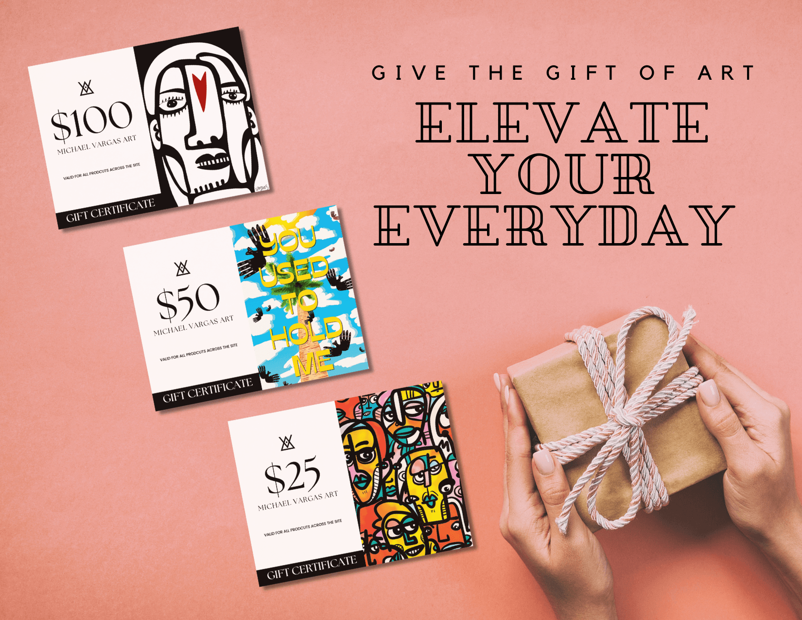 Michael Vargas Art Gift Certificates | $25 $50 $100 - MichaelVargas.Art