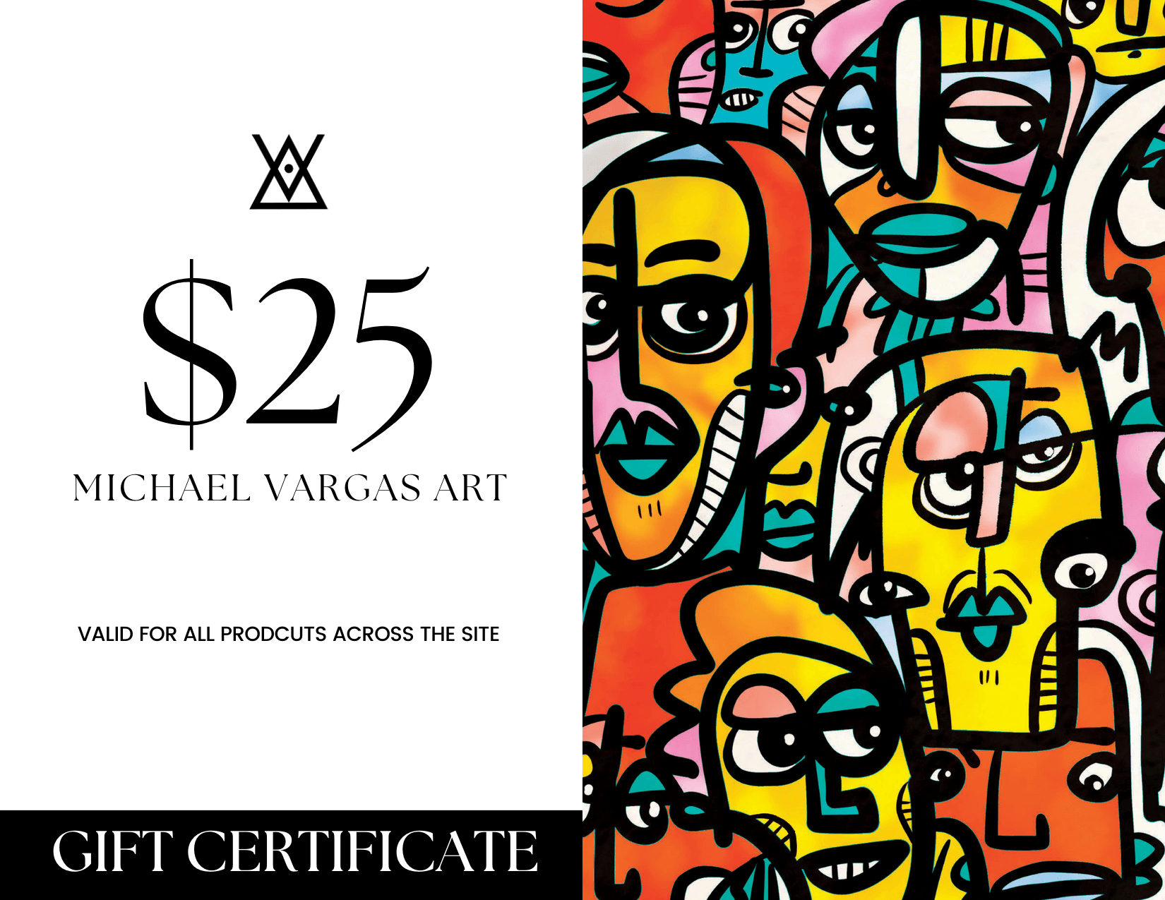 Michael Vargas Art Gift Certificates | $25 $50 $100 - MichaelVargas.Art