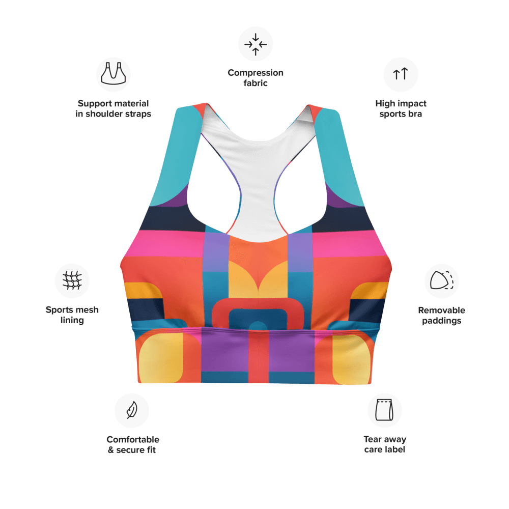 MVA | ASANA | Longline Sports Bra - MichaelVargas.Art