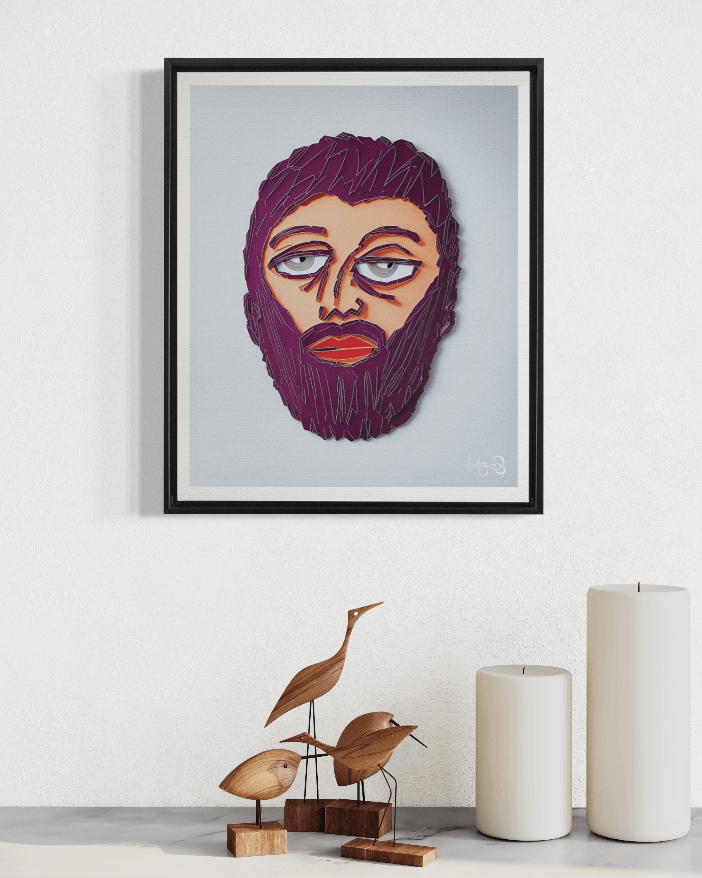 Old Heads | 20 x 24 | Framed Canvas Wraps - MichaelVargas.Art