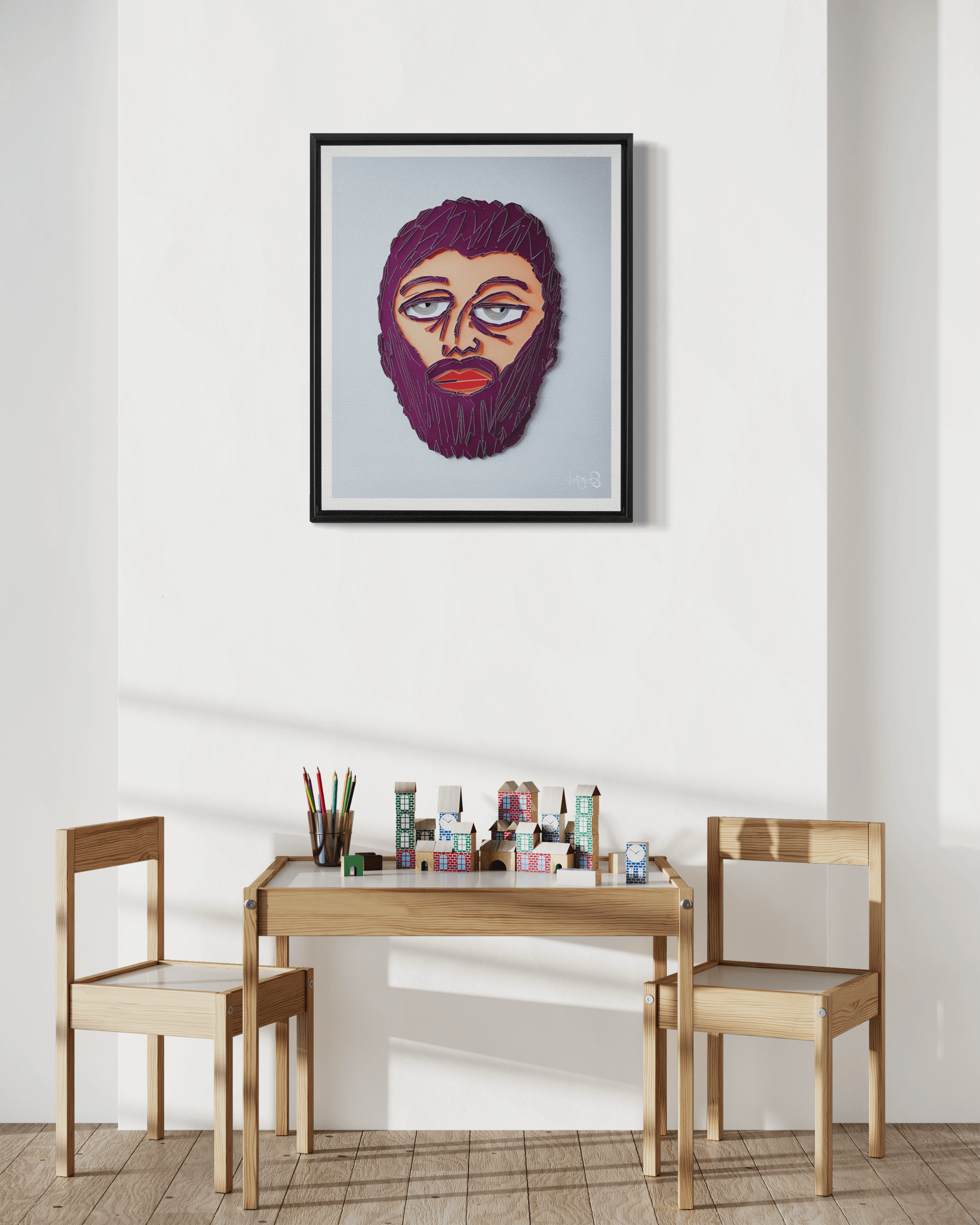 Old Heads | 20 x 24 | Framed Canvas Wraps - MichaelVargas.Art