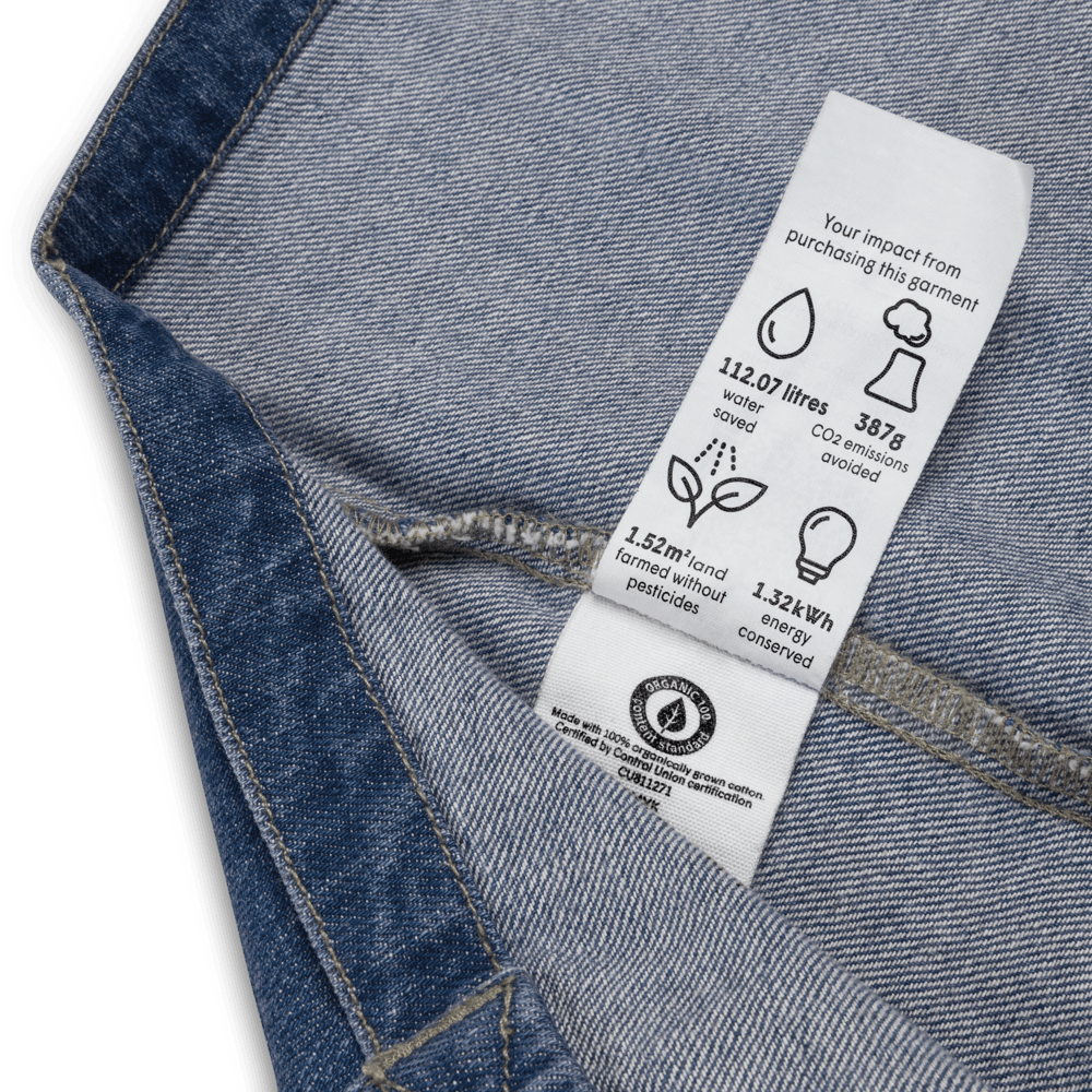 Peace & Love | Organic Denim Tote - MichaelVargas.Art