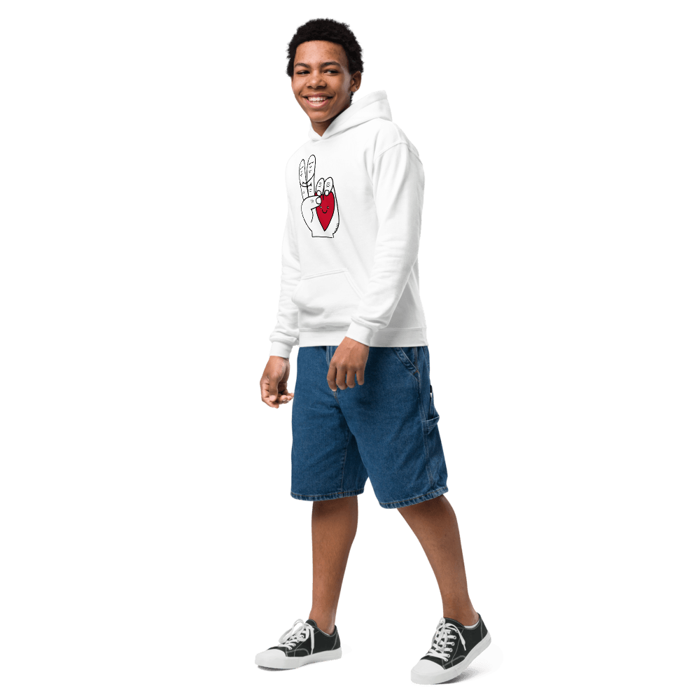 Peace & Love | Youth Hoodie - MichaelVargas.Art