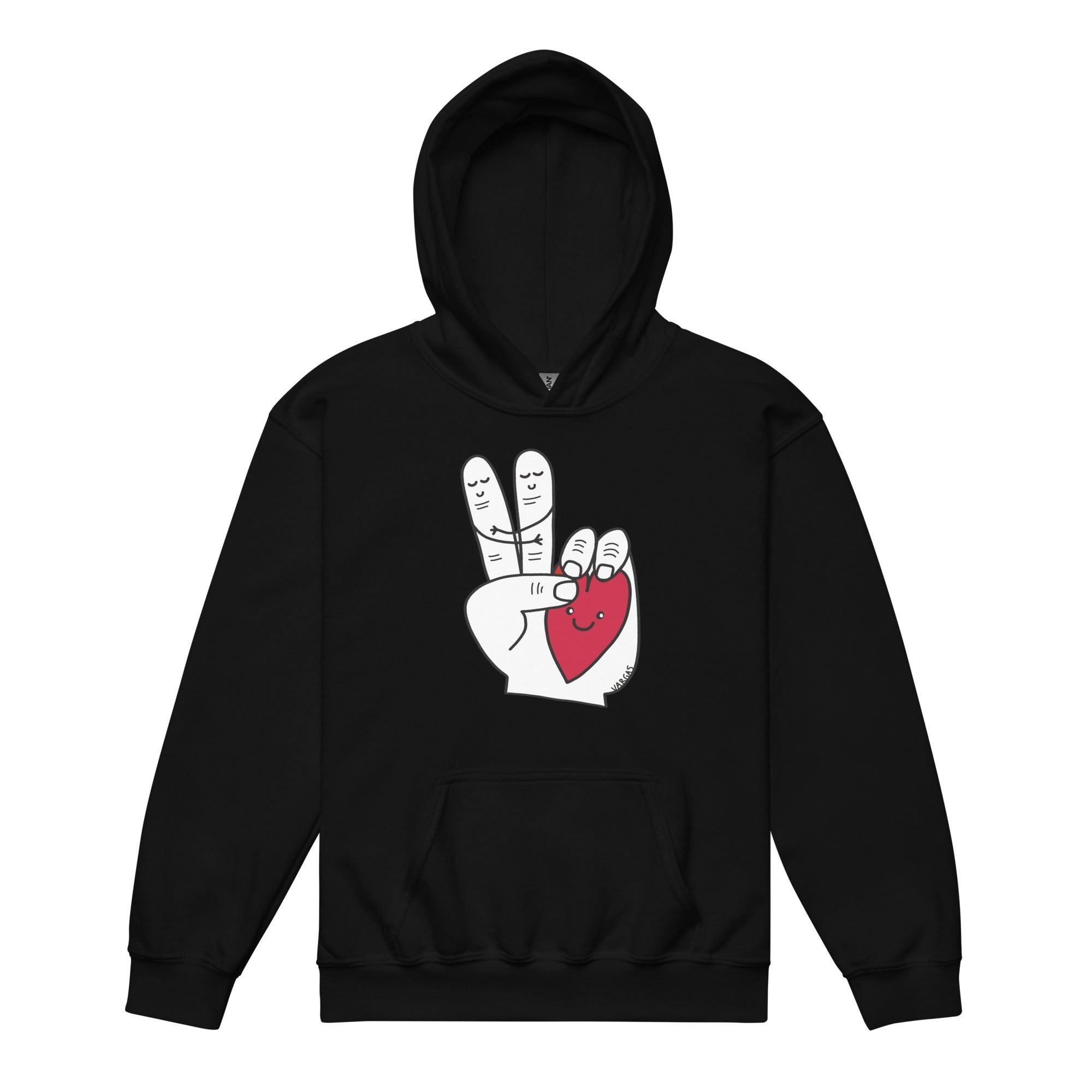Peace & Love | Youth Hoodie - MichaelVargas.Art