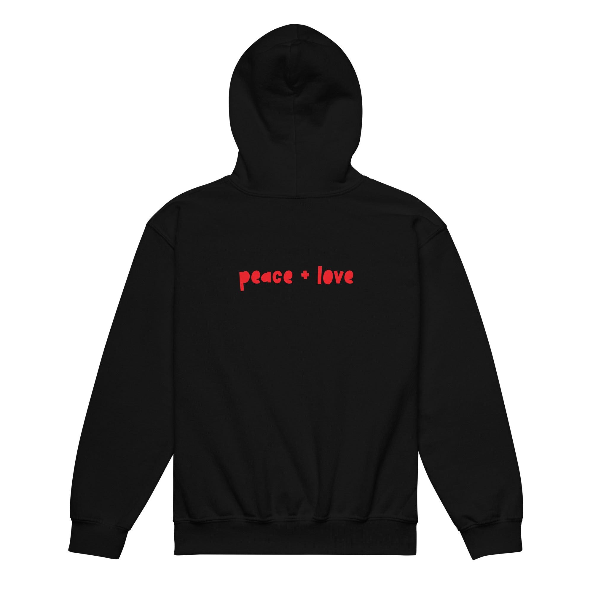Peace & Love | Youth Hoodie - MichaelVargas.Art