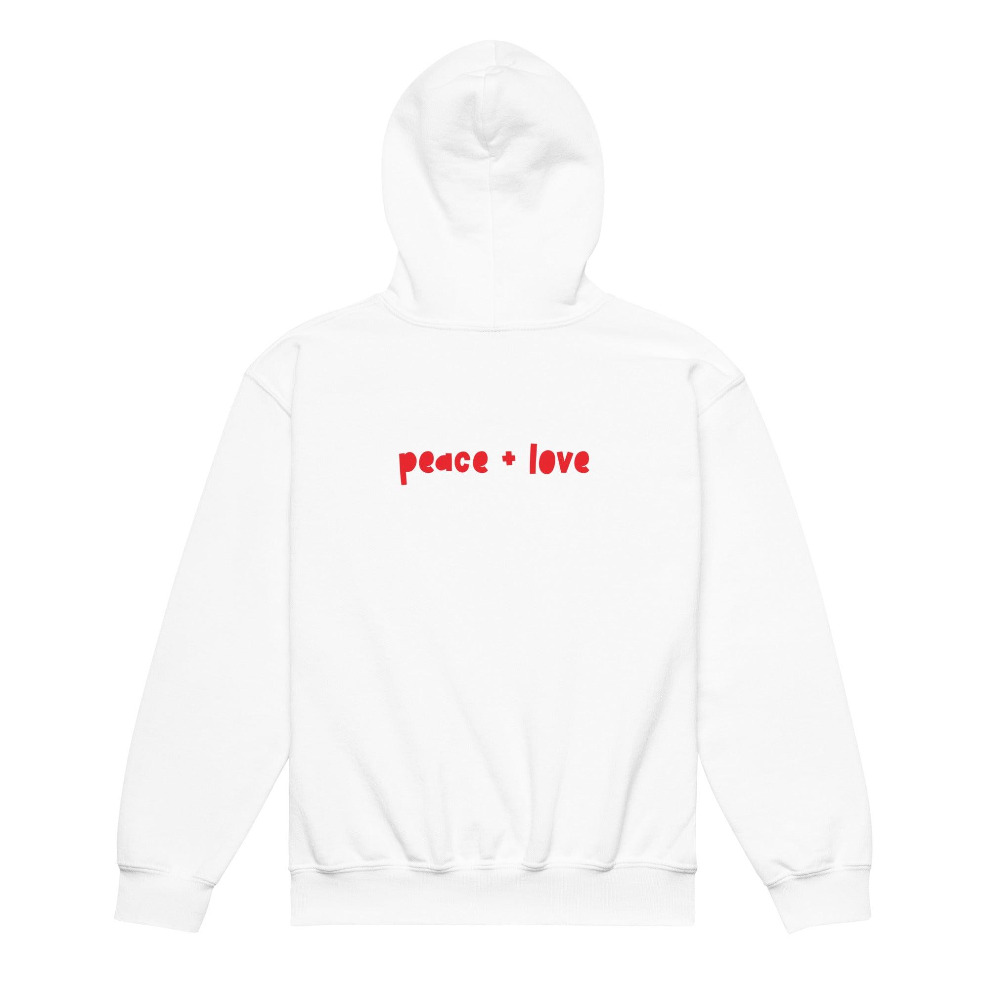 Peace & Love | Youth Hoodie - MichaelVargas.Art