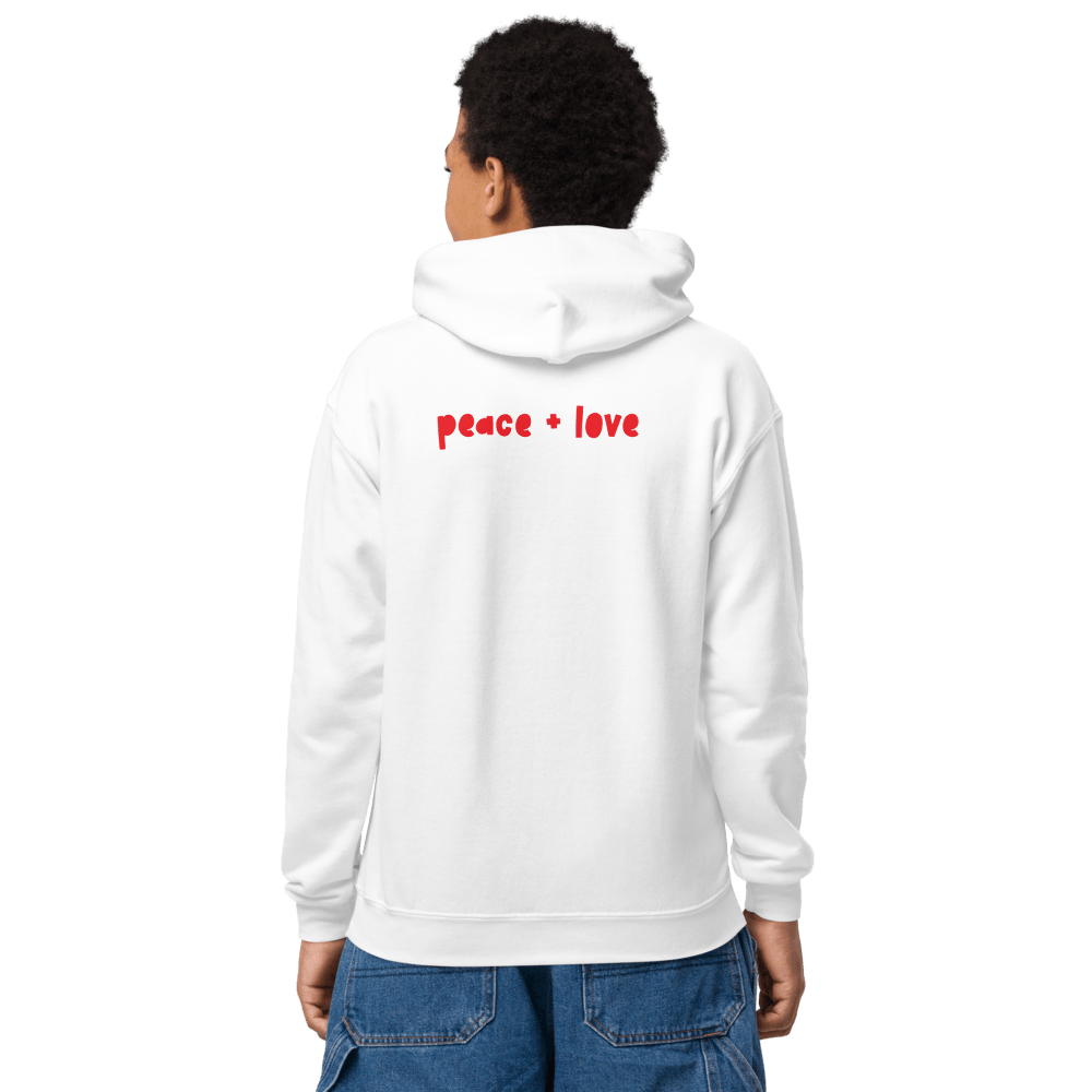 Peace & Love | Youth Hoodie - MichaelVargas.Art