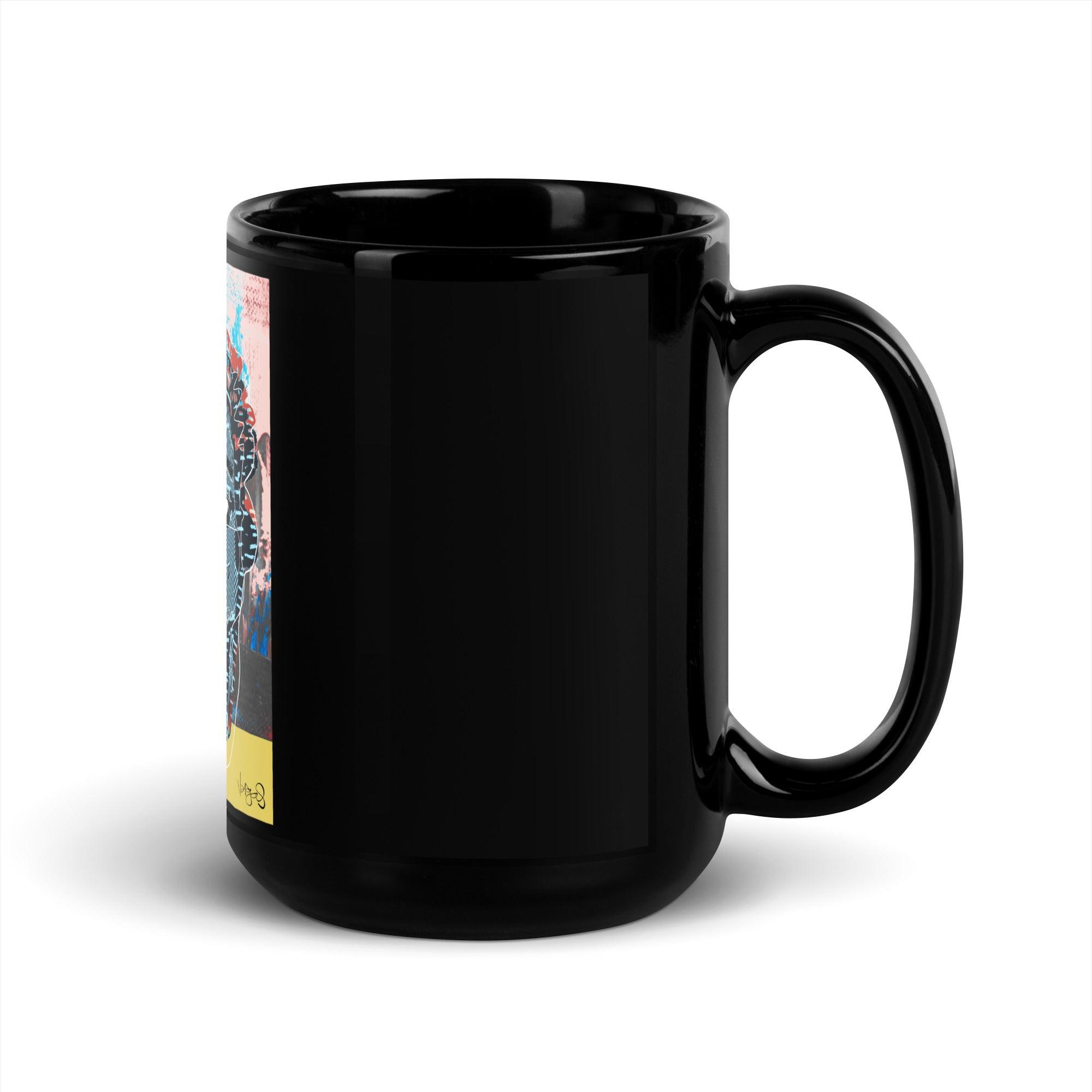 Results or Excuses | Black Glossy 15oz Mug - MichaelVargas.Art