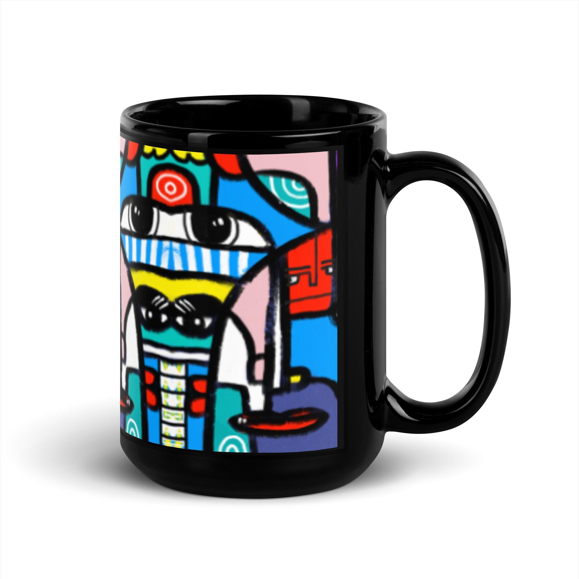 Echo Chambers | Black Glossy 15oz Mug - MichaelVargas.Art