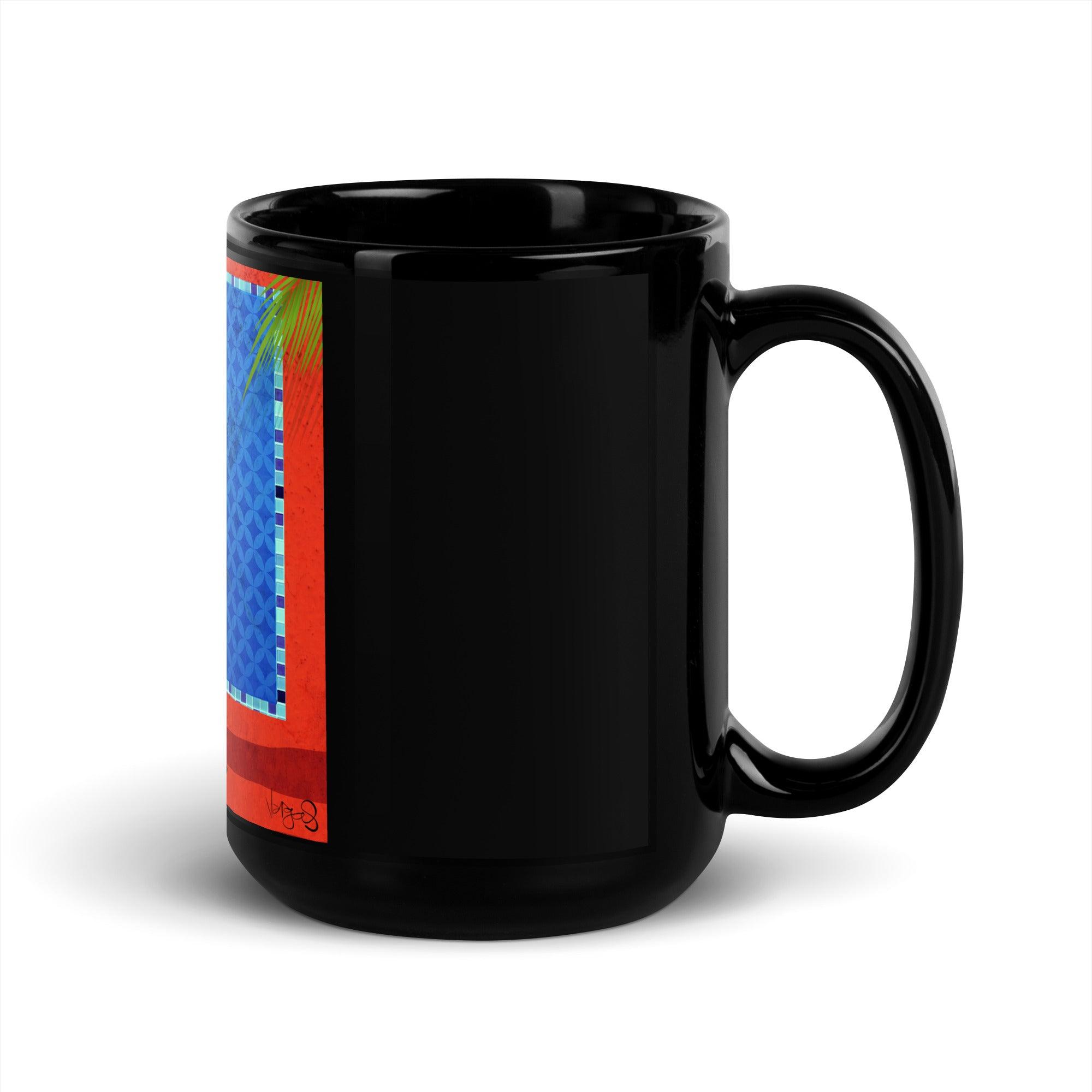 Palenquera | Black Glossy 15oz Mug - MichaelVargas.Art