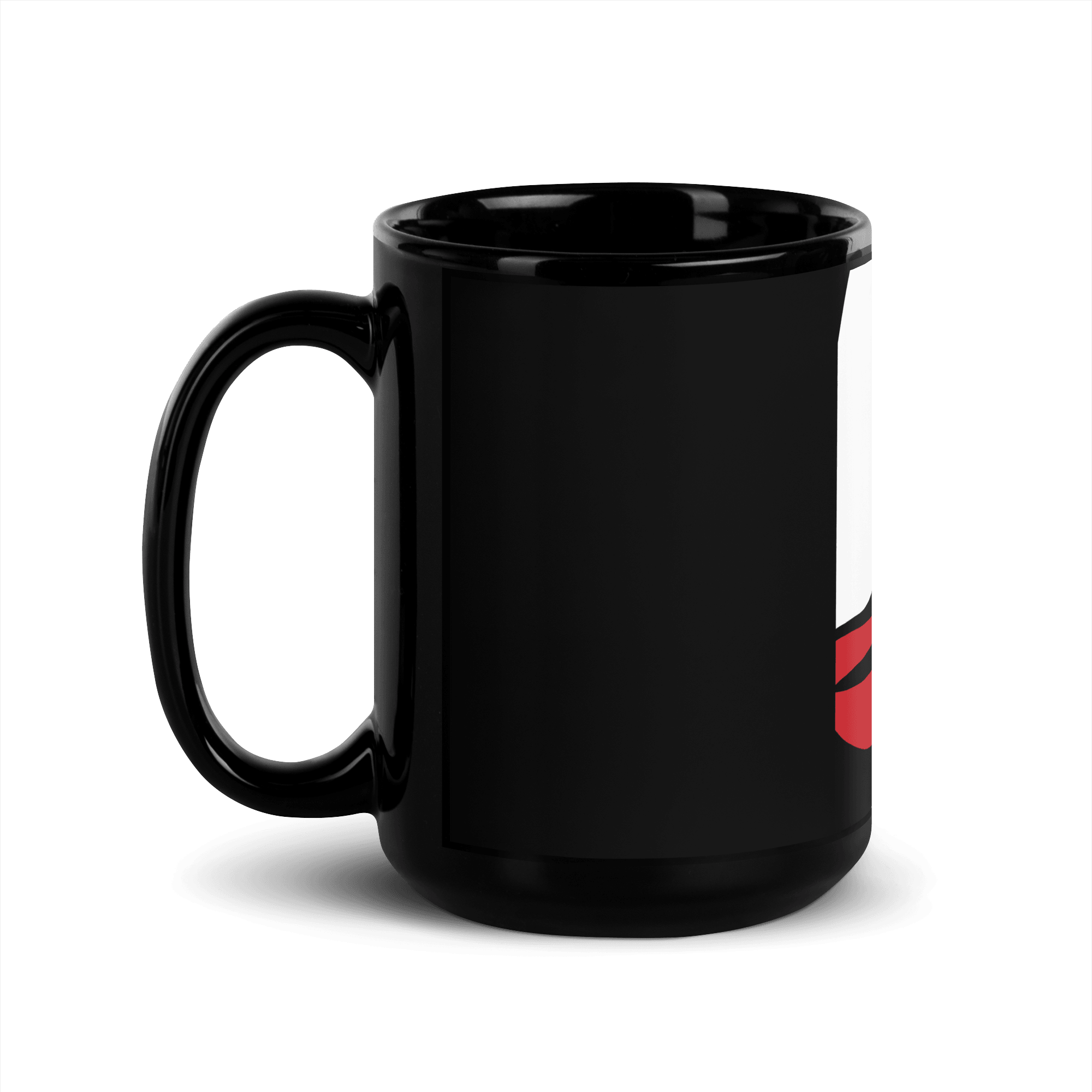 Totem BWR Face | Black Glossy 15oz Mug - MichaelVargas.Art
