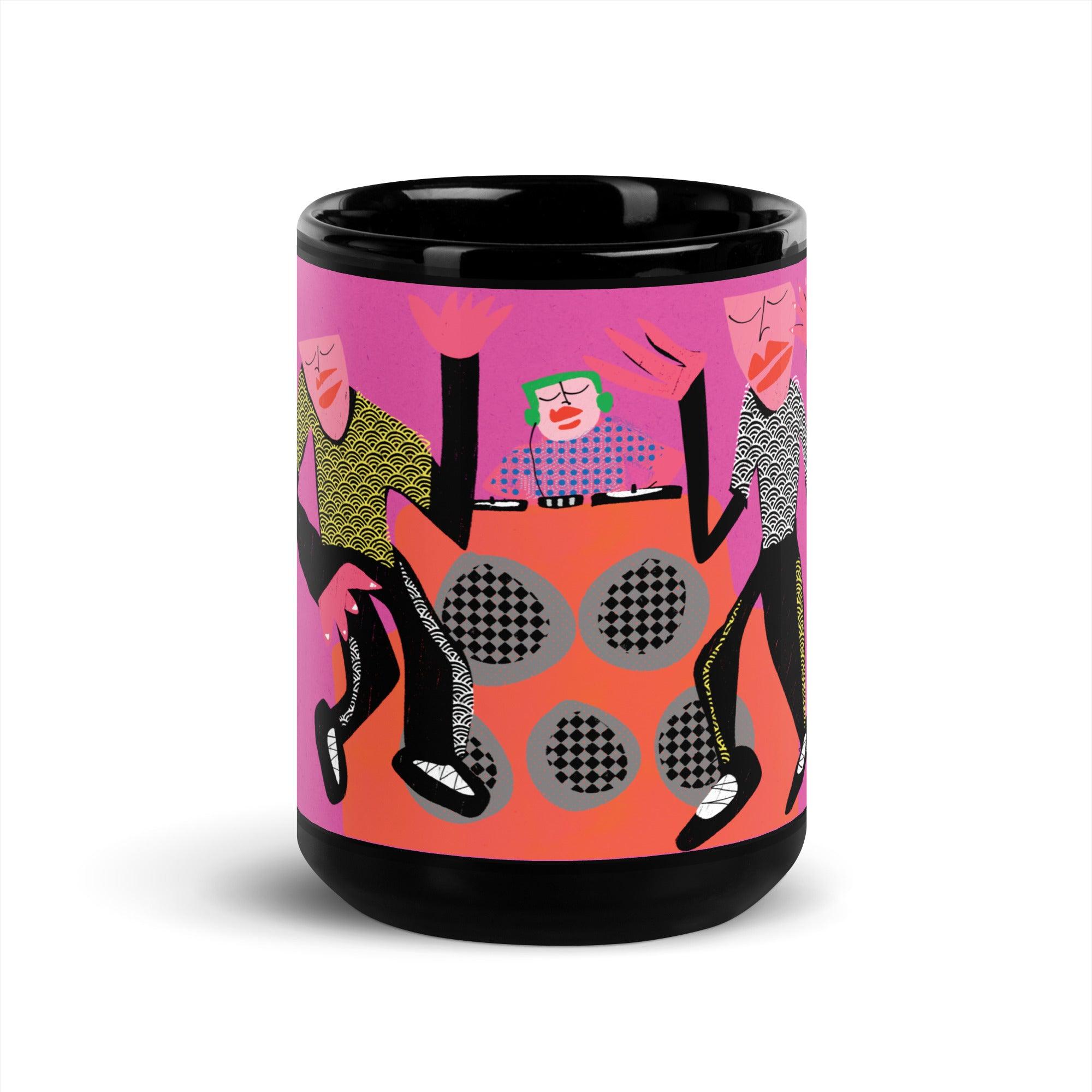 VooDoo Grey | Black Glossy 15oz Mug - MichaelVargas.Art