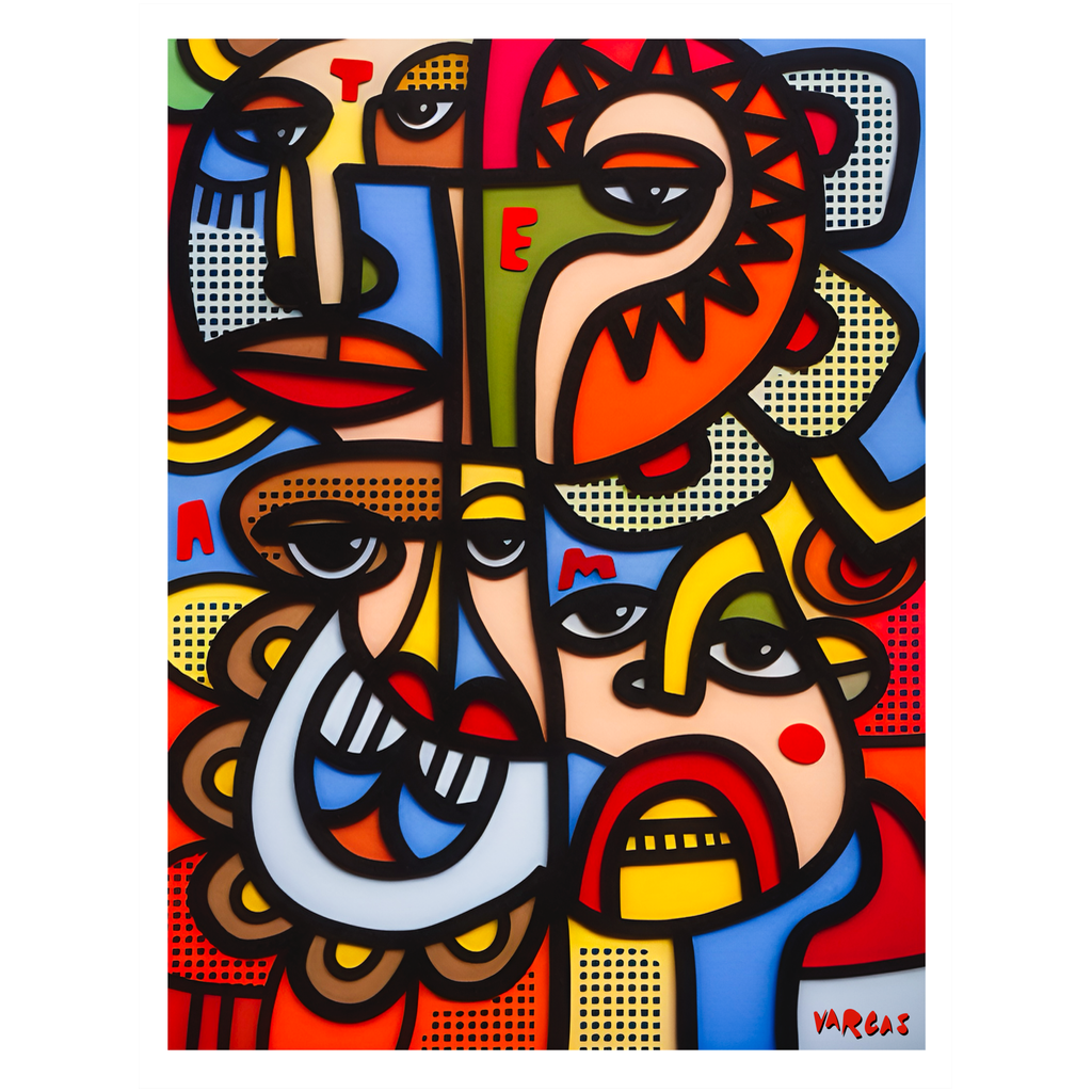 Four Phases of Te Amo art print by Michael Vargas