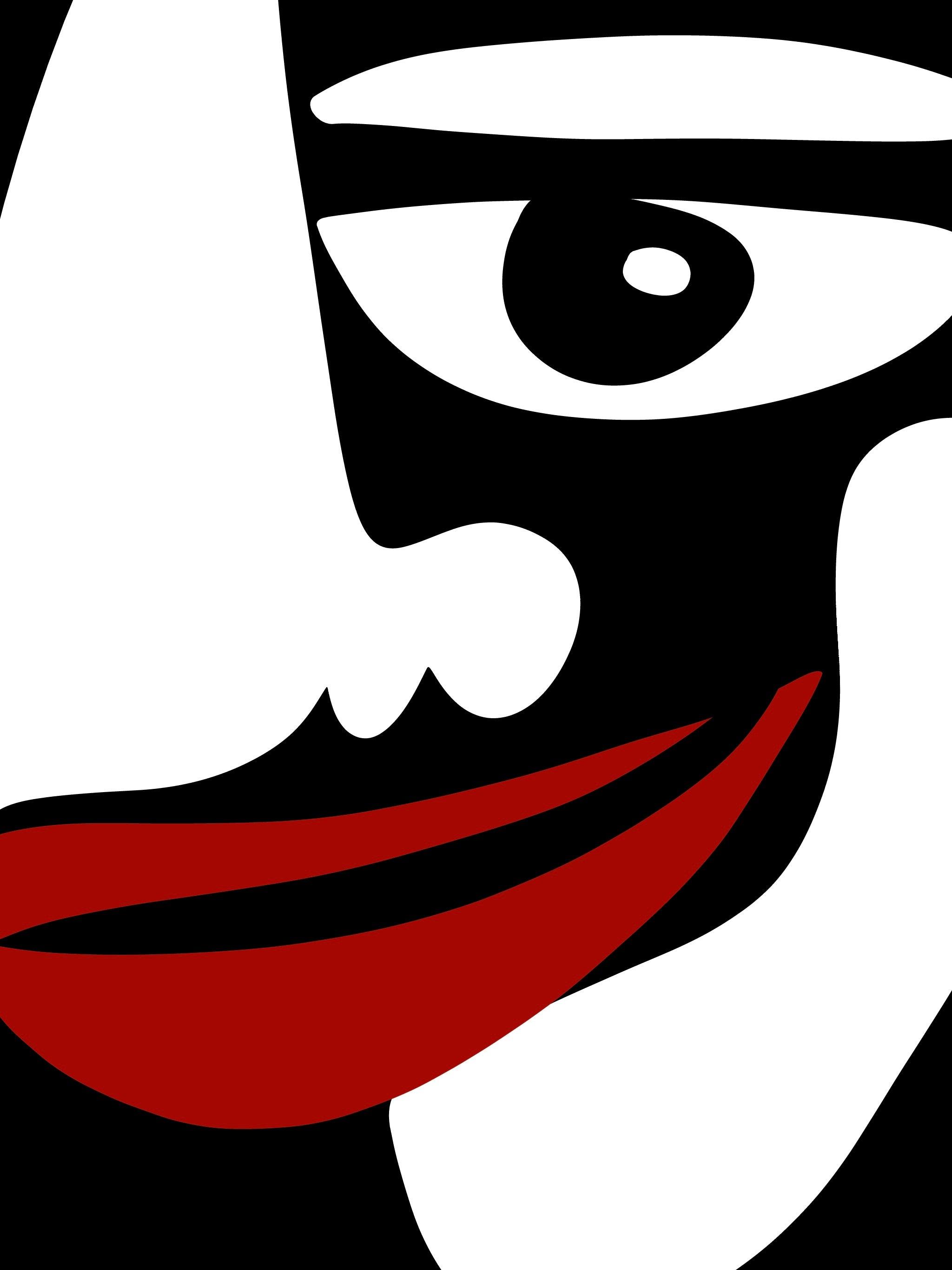 Totem BWR Face art print by Michael Vargas