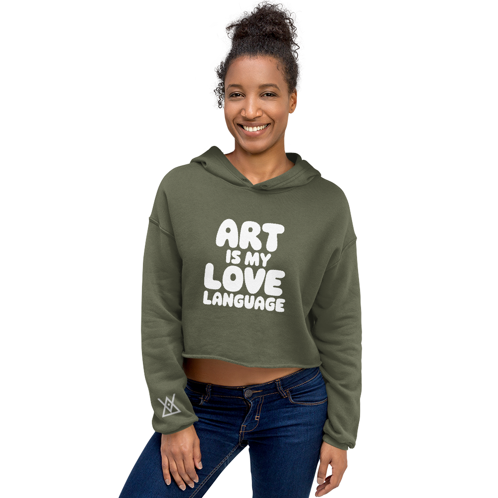 Art is My Love Language | Crop Hoodie - MichaelVargas.Art