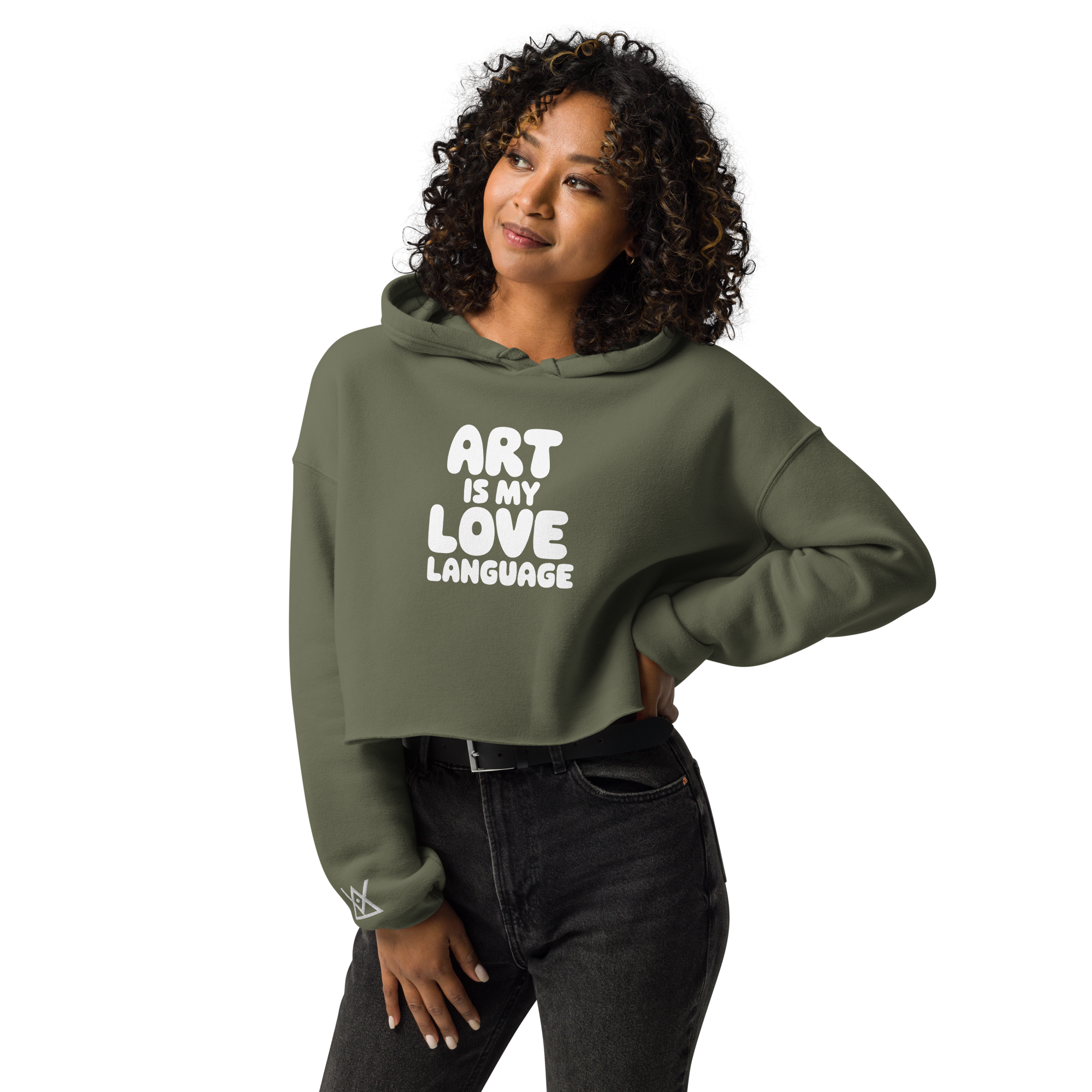 Art is My Love Language | Crop Hoodie - MichaelVargas.Art