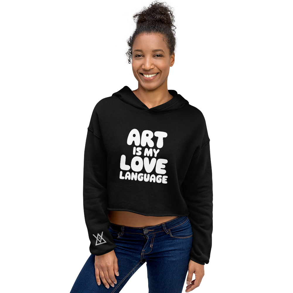 Art is My Love Language | Crop Hoodie - MichaelVargas.Art