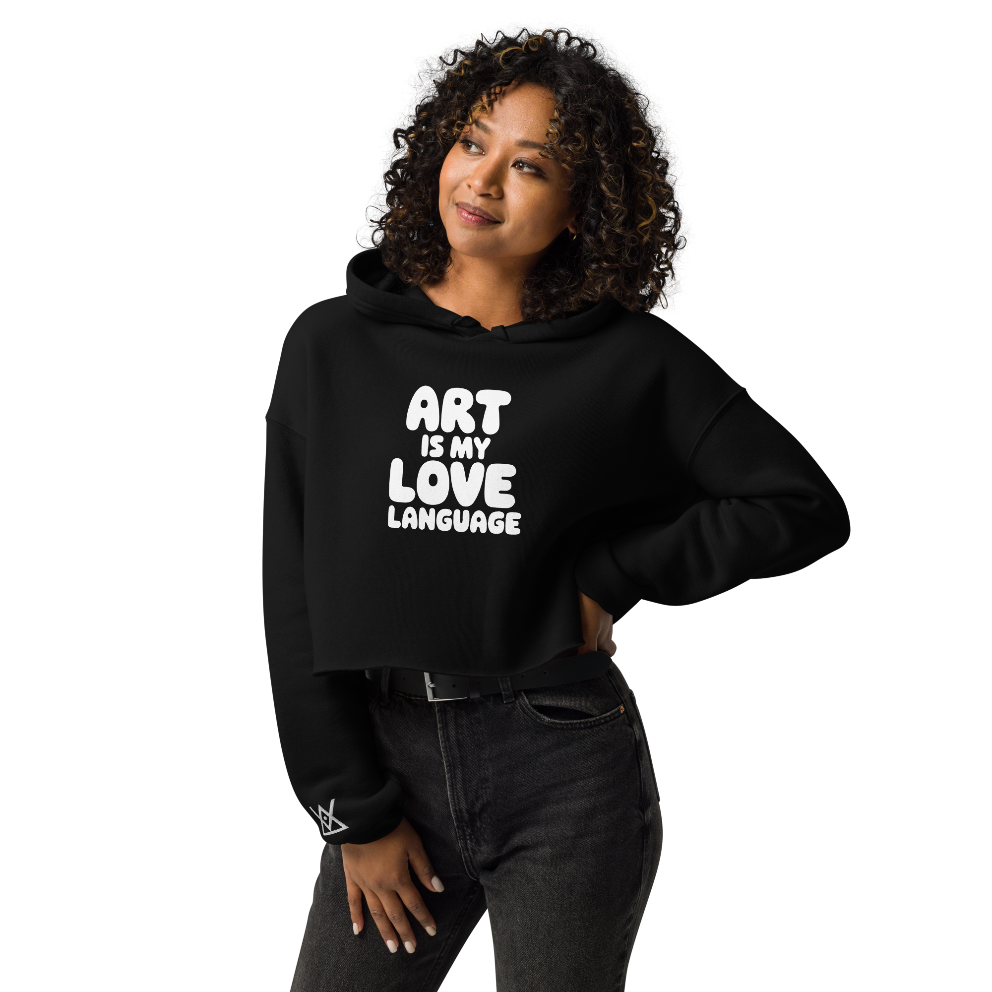 Art is My Love Language | Crop Hoodie - MichaelVargas.Art