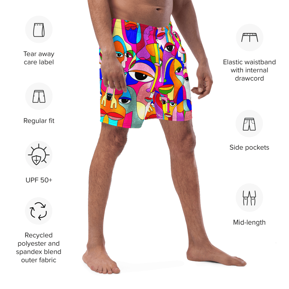 Carrascolendas | Men's Swim Trunks - MichaelVargas.Art