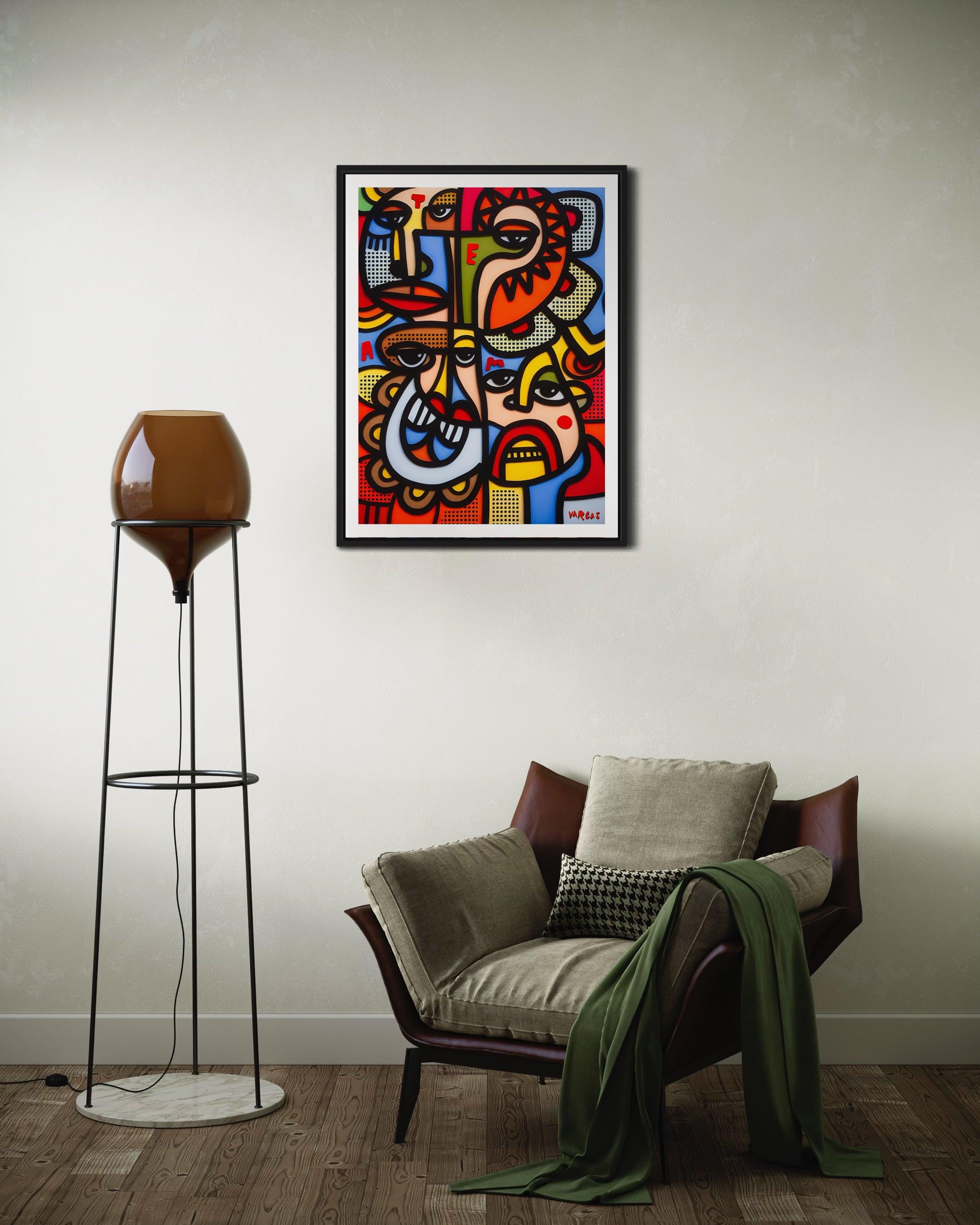 Four Phases of Te Amo | 18 x 24 | Framed Canvas Wraps - MichaelVargas.Art
