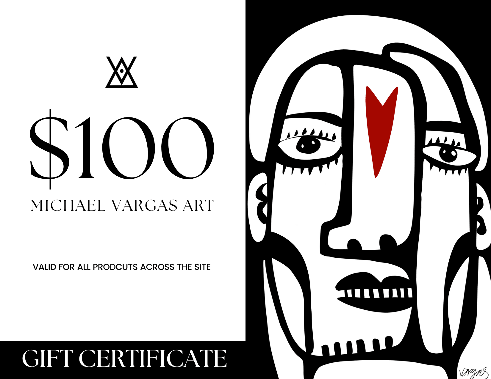 Michael Vargas Art Gift Certificates | $25 $50 $100 - MichaelVargas.Art