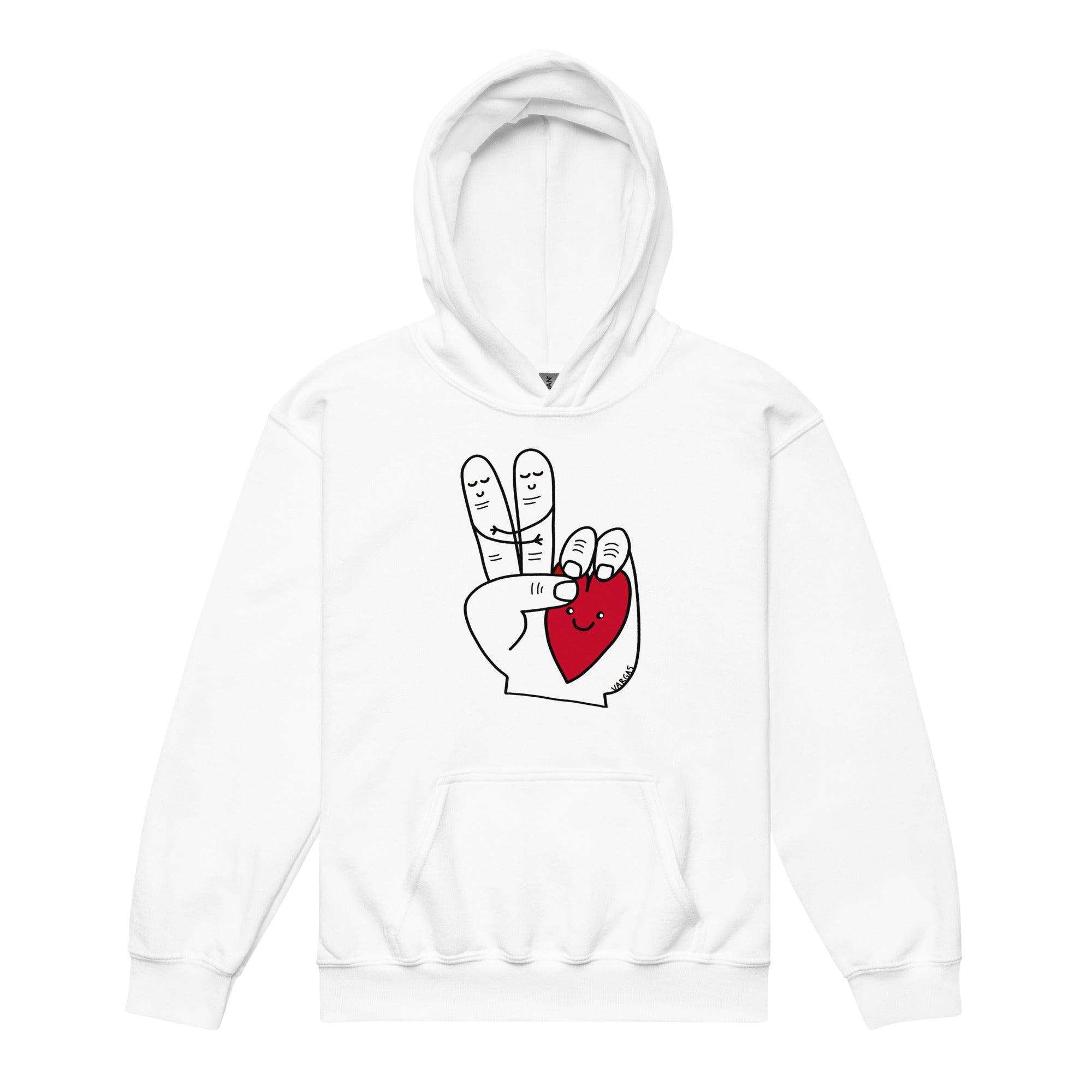 Peace & Love | Youth Hoodie - MichaelVargas.Art