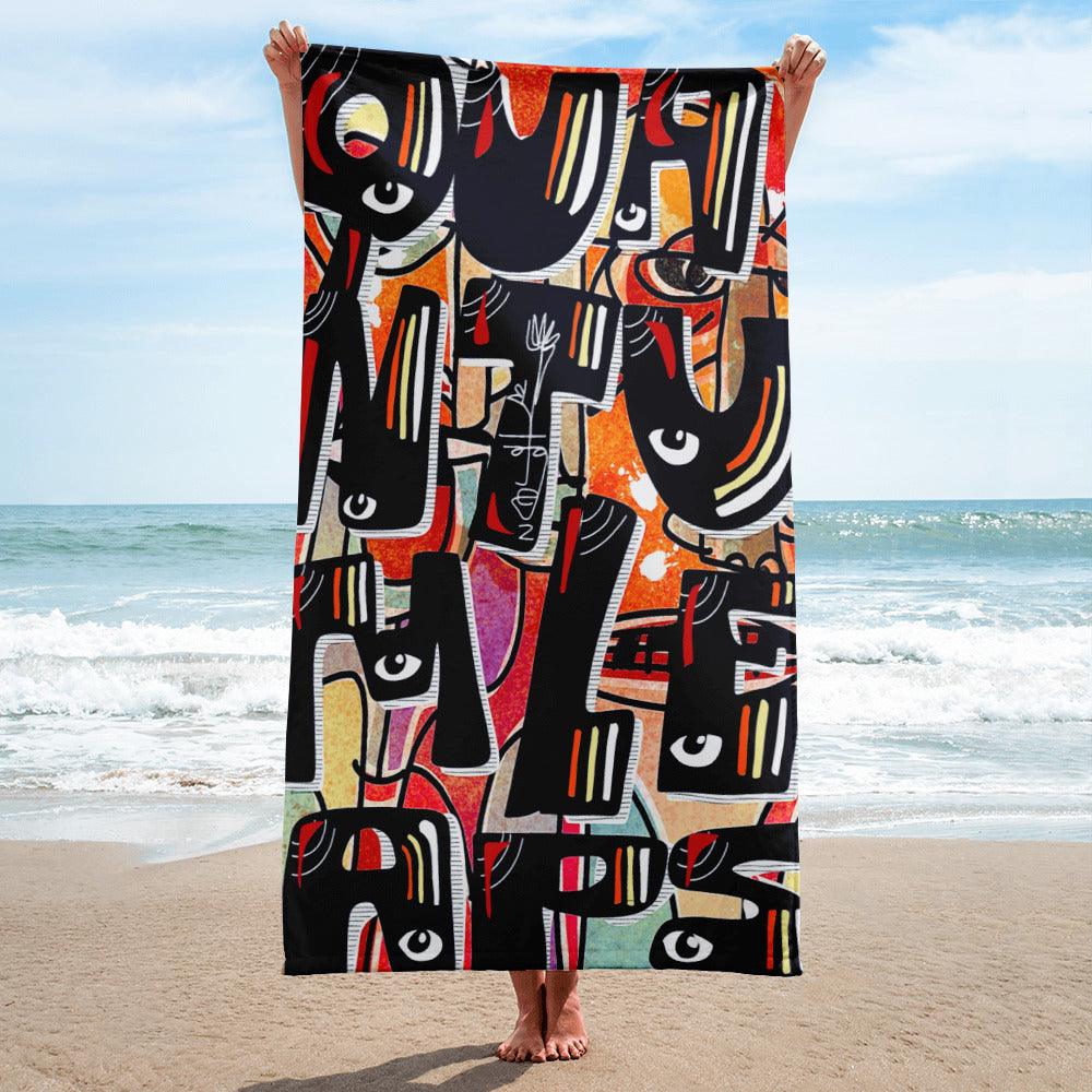 Quantum Leaps | Beach Towel - MichaelVargas.Art