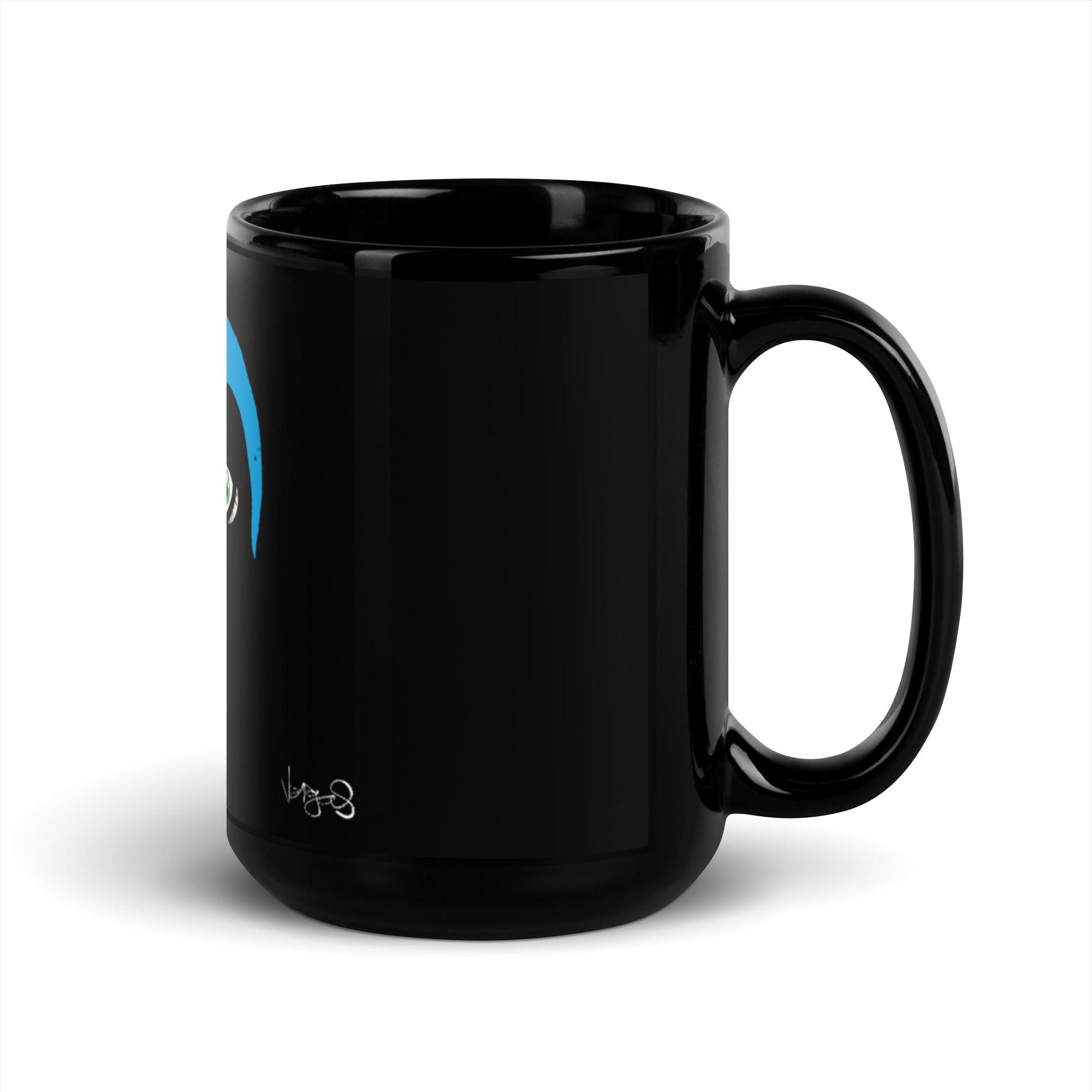 Billie Blues | Black Glossy 15oz Mug - MichaelVargas.Art