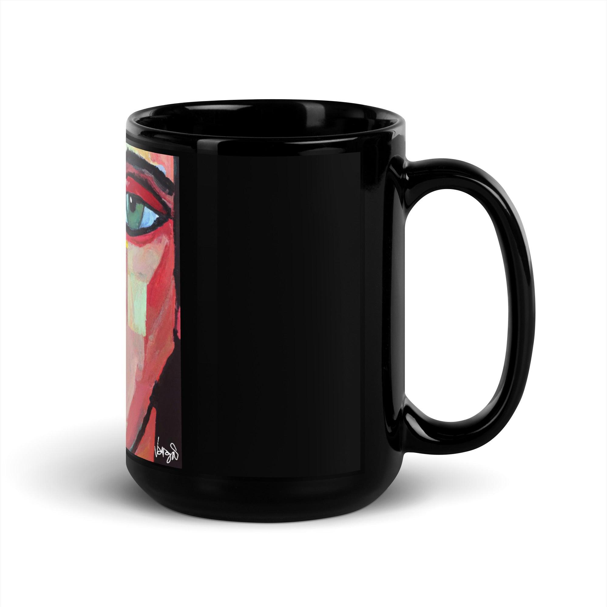 Claro Que No | Black Glossy 15oz Mug - MichaelVargas.Art